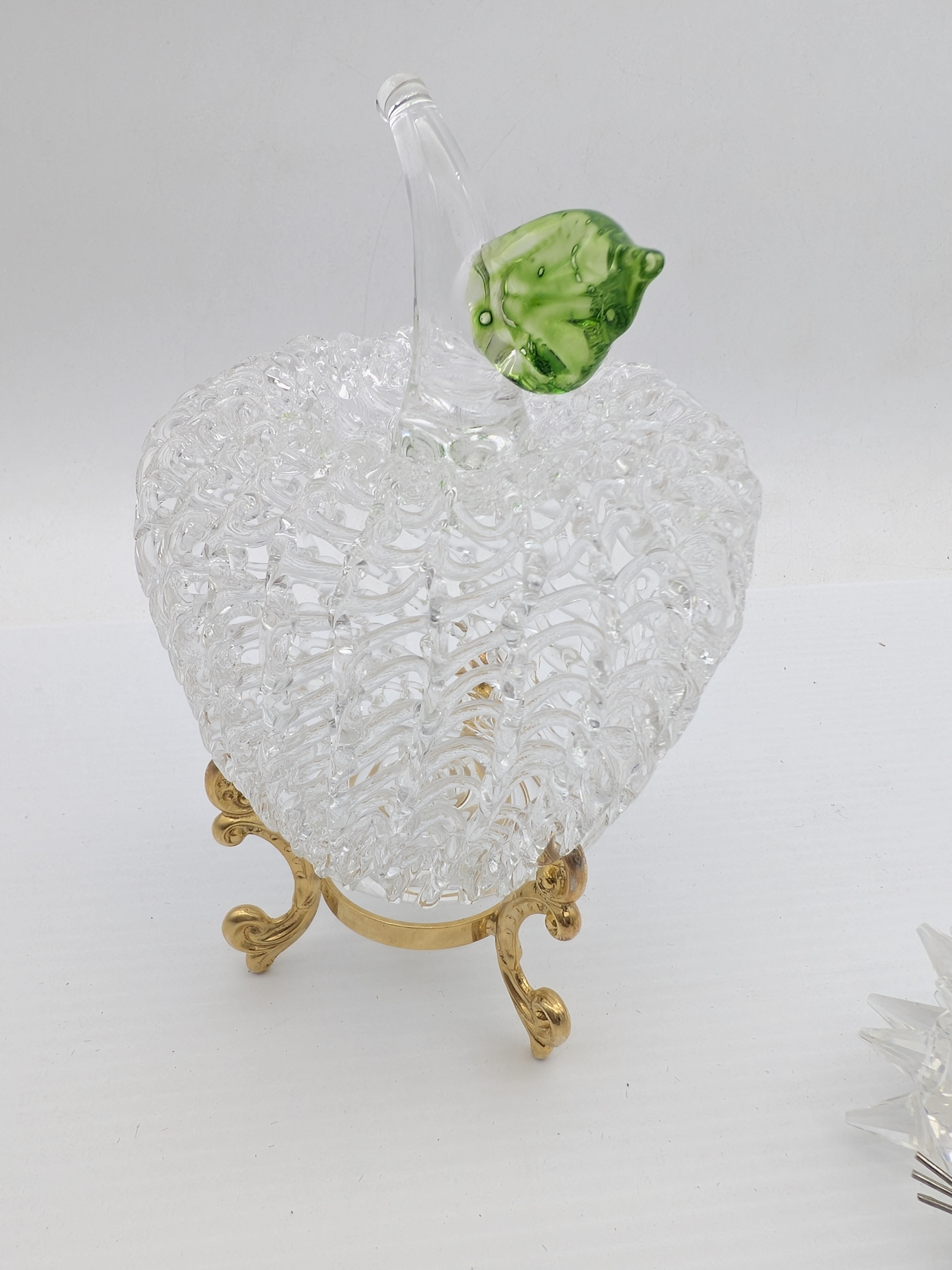 Swarovski Crystal Hedgehog, with Decorative Apple on a stand — Lot 087, photograph 3