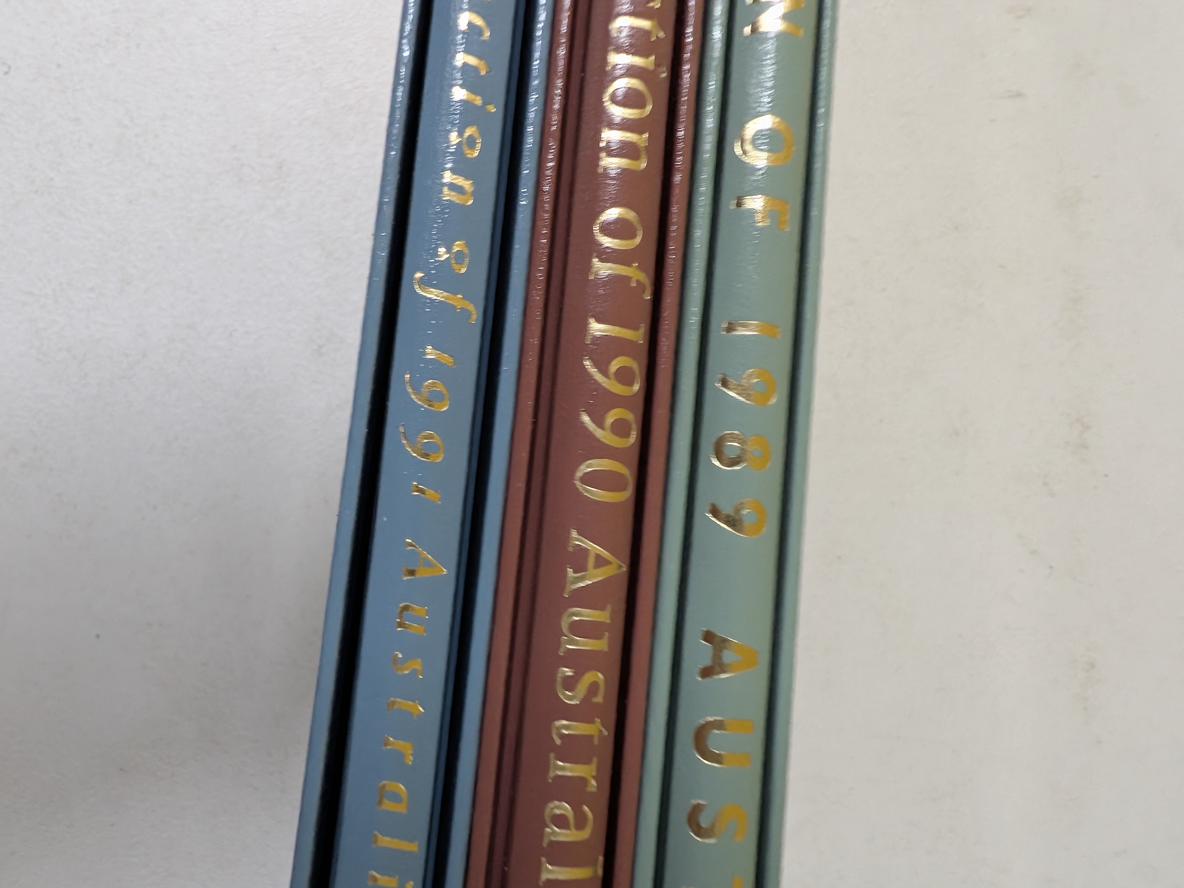 Set of Three: 'The Collection of Australian Stamps' Annual Albums (1989, 1990, 1991) — Lot 100, photograph 2