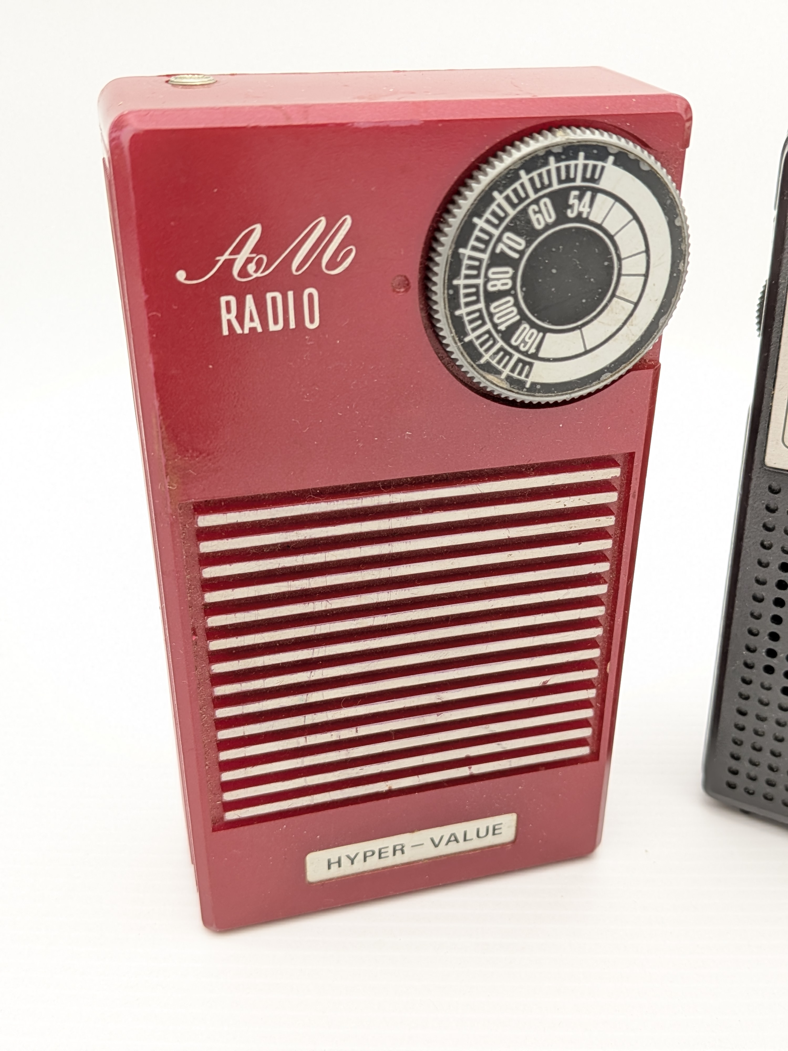 Vintage Hyper-Value Red AM Transistor Radio & National Panasonic Radio — Lot 126, photograph 2