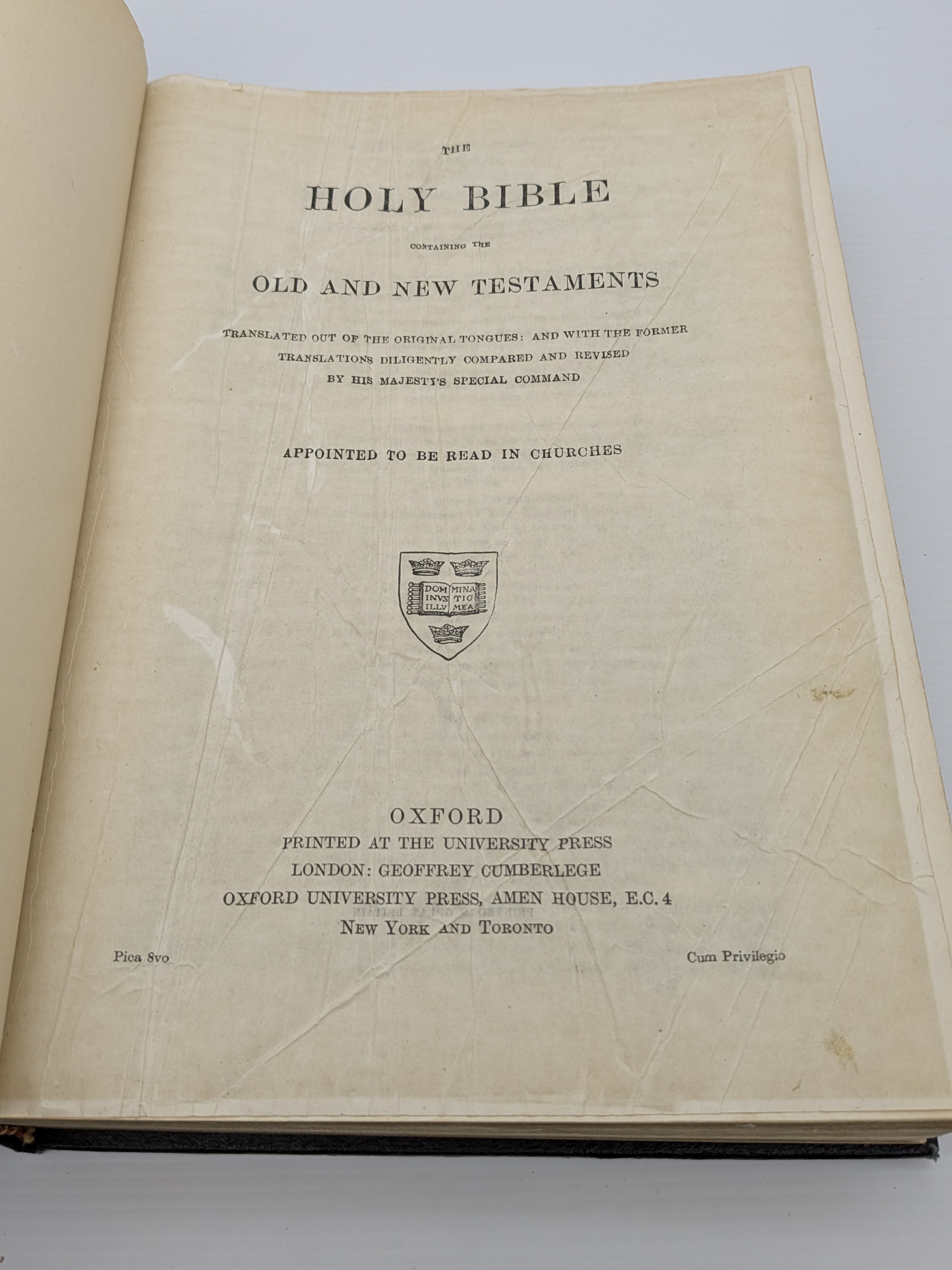 Vintage Masonic Holy Bible, Westland Lodge No. 268. W.A.G., Oxford — Lot 096, photograph 7