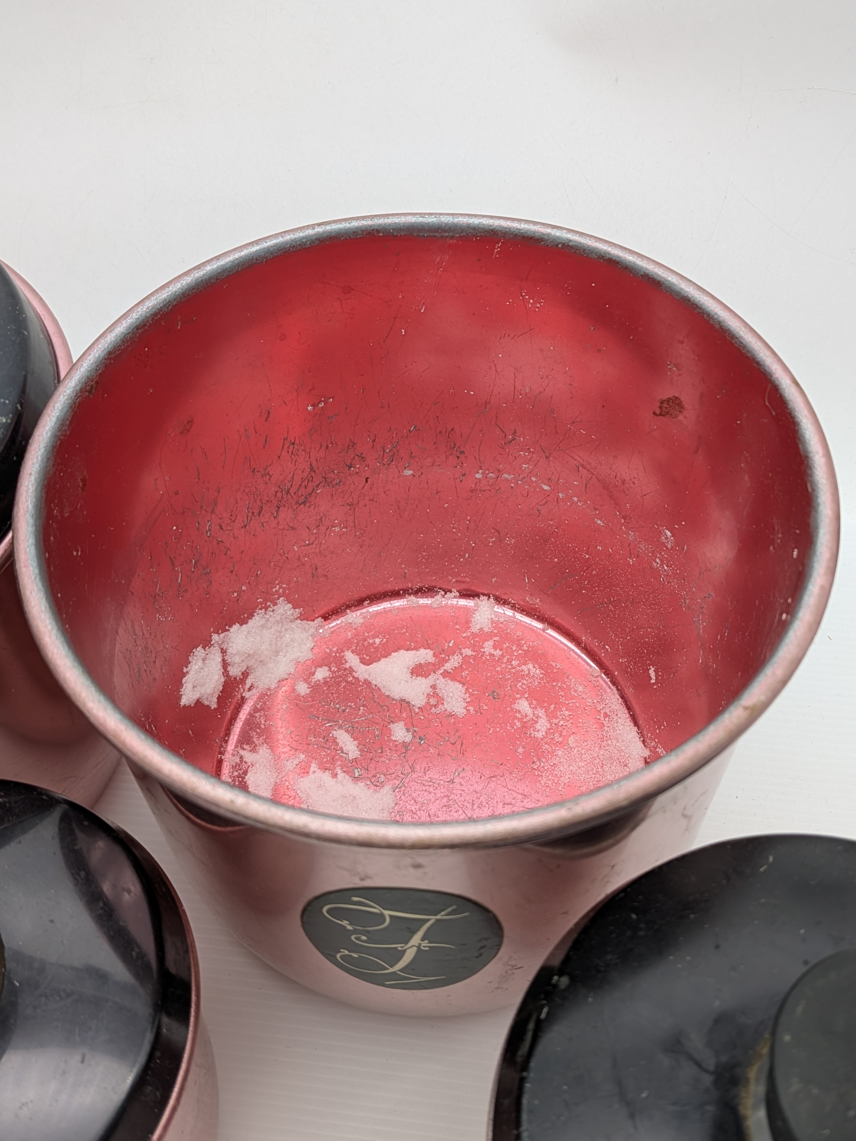Vintage Jason "Jasmin" Five-Piece Kitchen Canister Set with Scoop — Lot 028, photograph 4