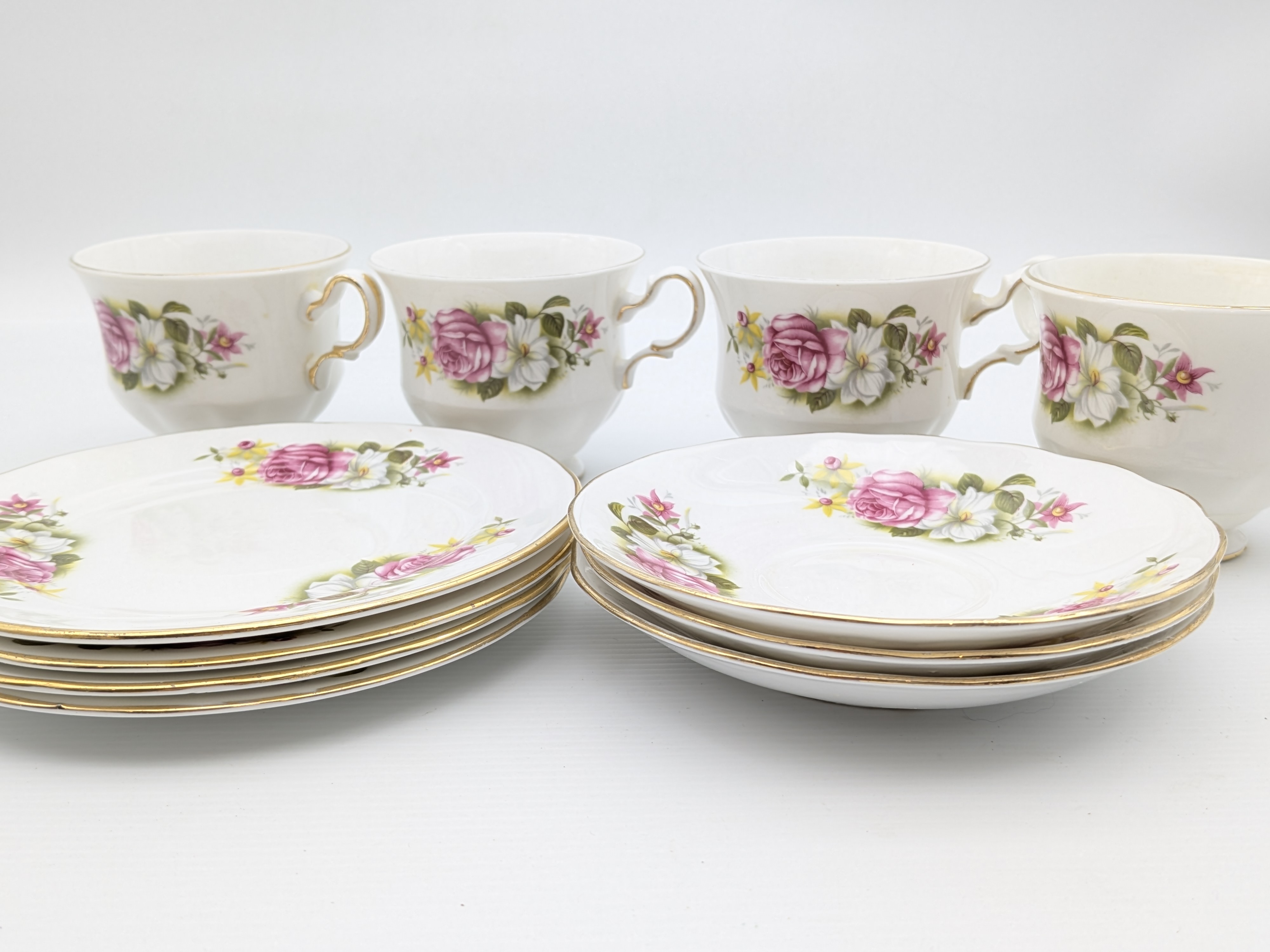 Vintage Queen Anne Bone China Tea Set — Lot 064, photograph 8