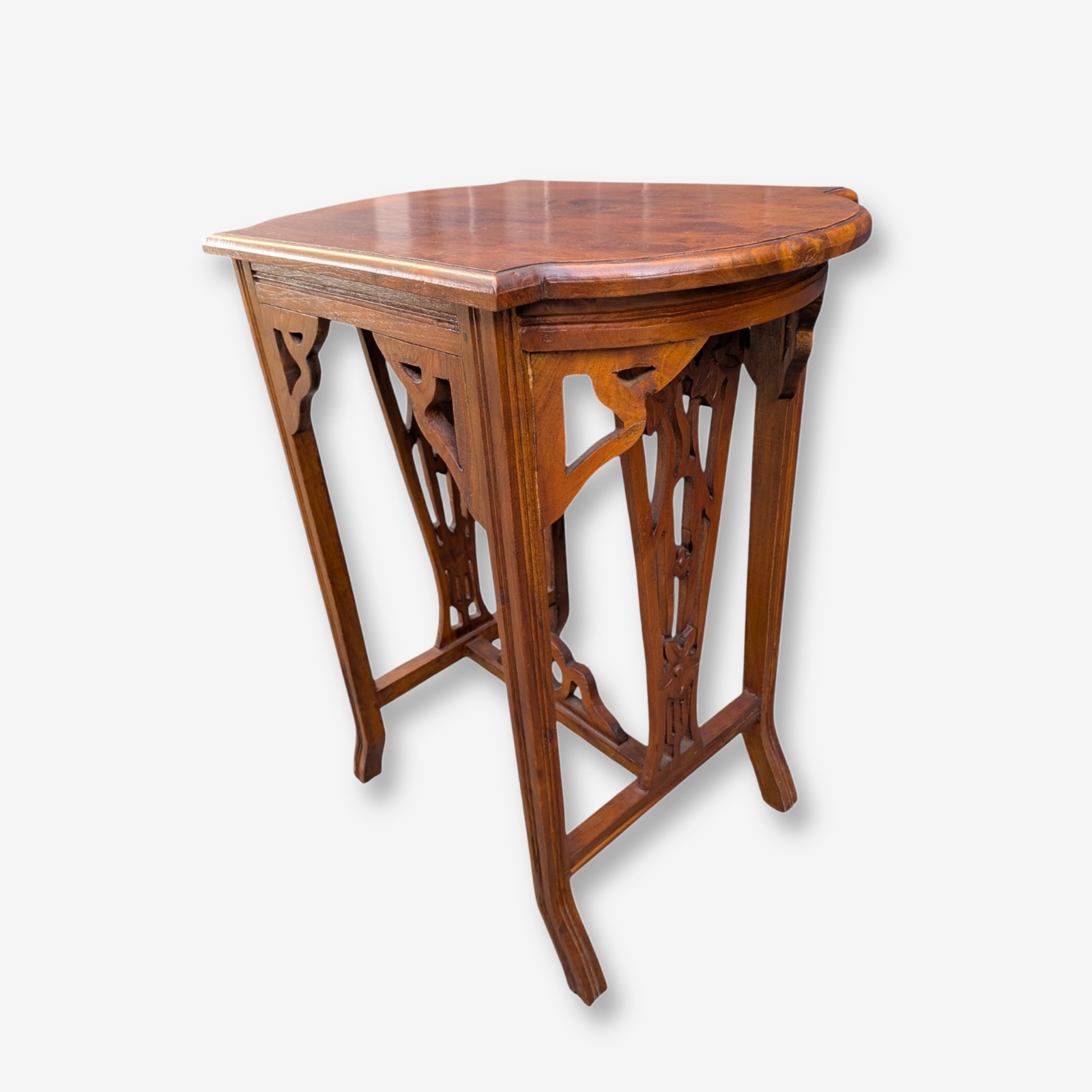 Edwardian Style Arts & Crafts Carved Timber Occasional Table — Lot 012