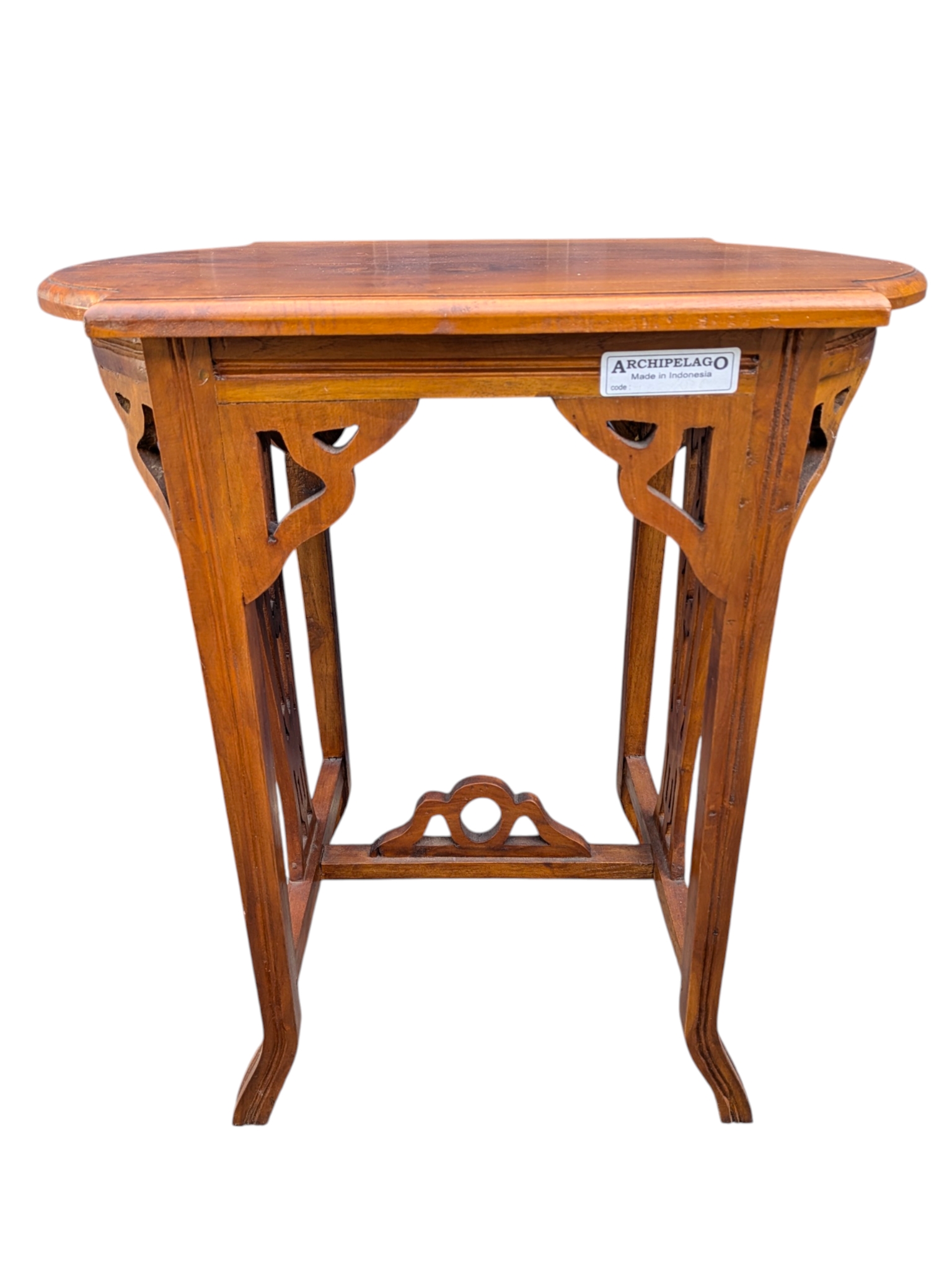 Edwardian Style Arts & Crafts Carved Timber Occasional Table — Lot 012, photograph 4