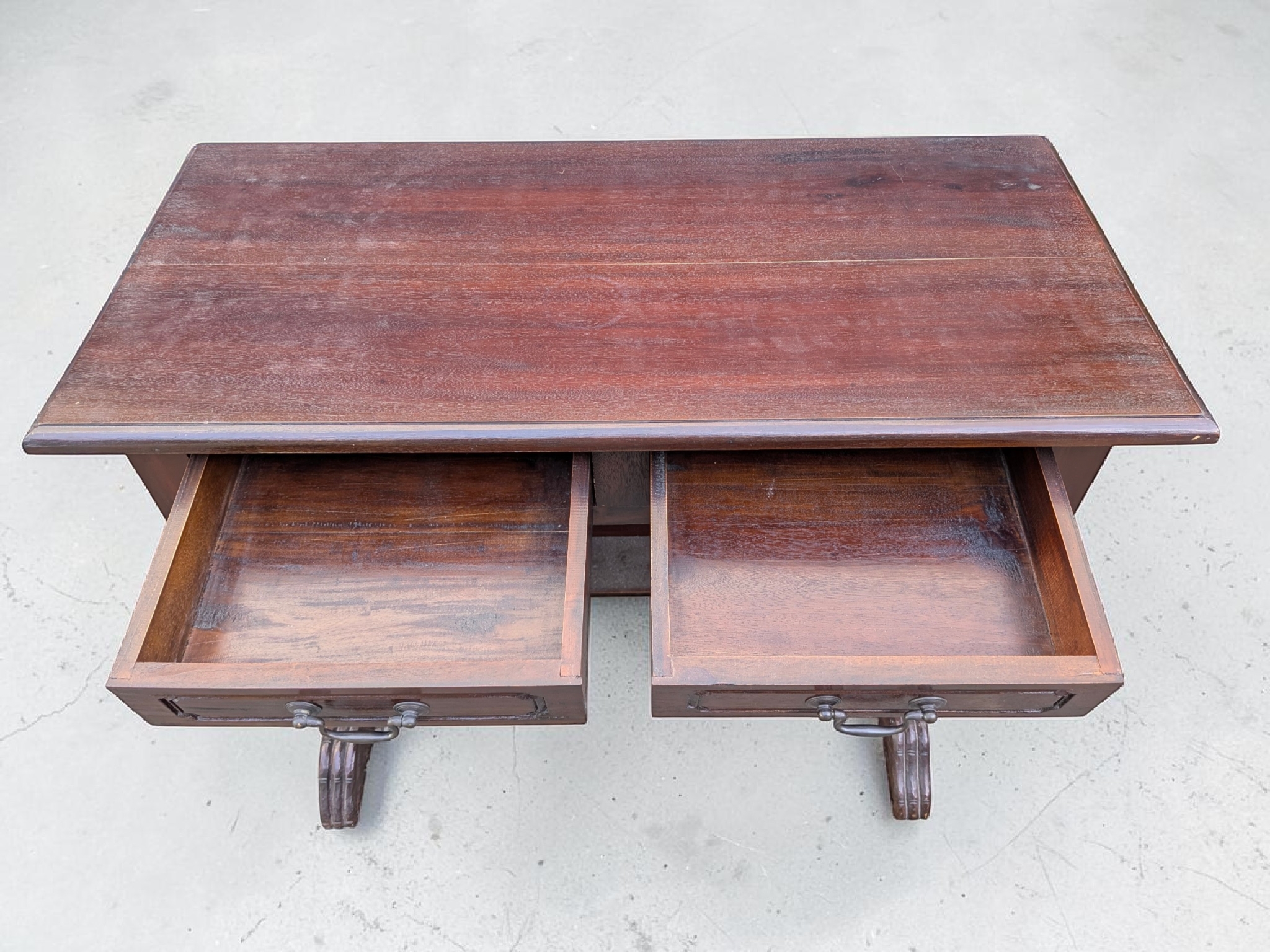 Baroque Style Carved Indonesian Hardwood Console/Hall Table — Lot 013, photograph 4