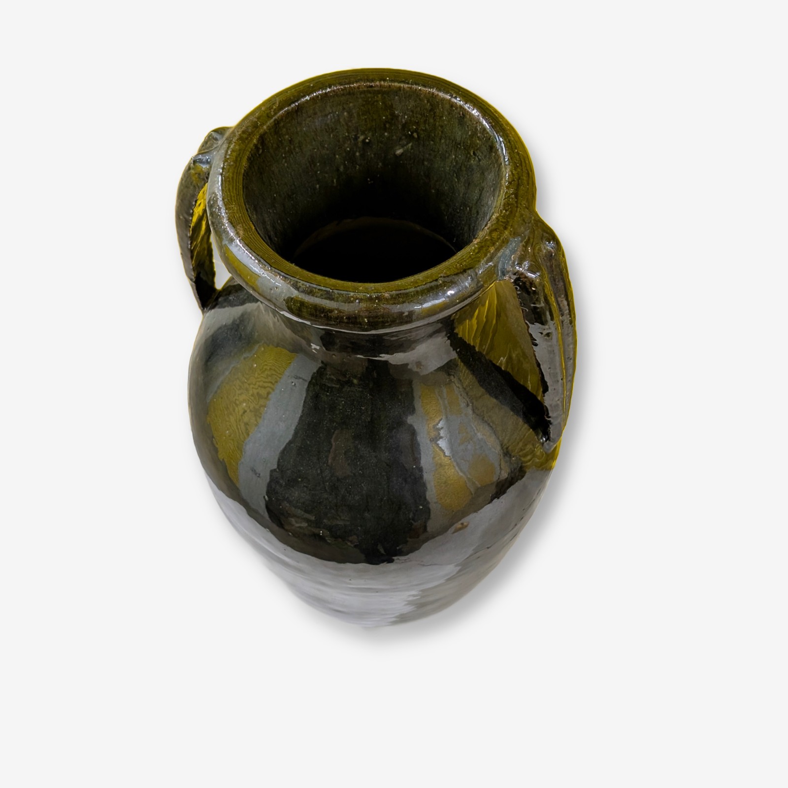 Large Glazed Terracotta Amphora-Style Vase — Lot 025, photograph 2