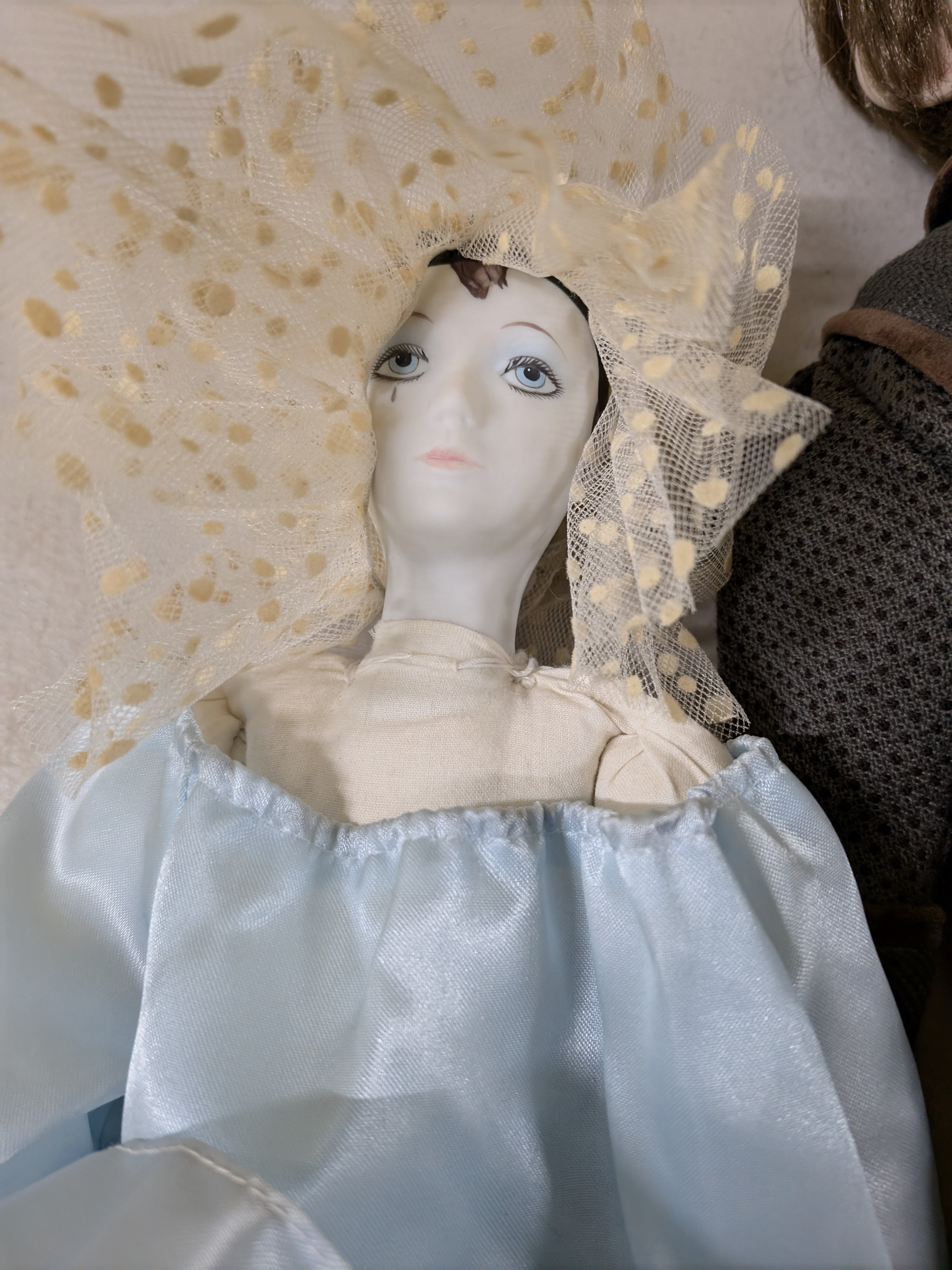 Collection of Three Vintage Porcelain Collector Dolls including Antique German Armand Marseille Porcelain Doll — Lot 029, photograph 3