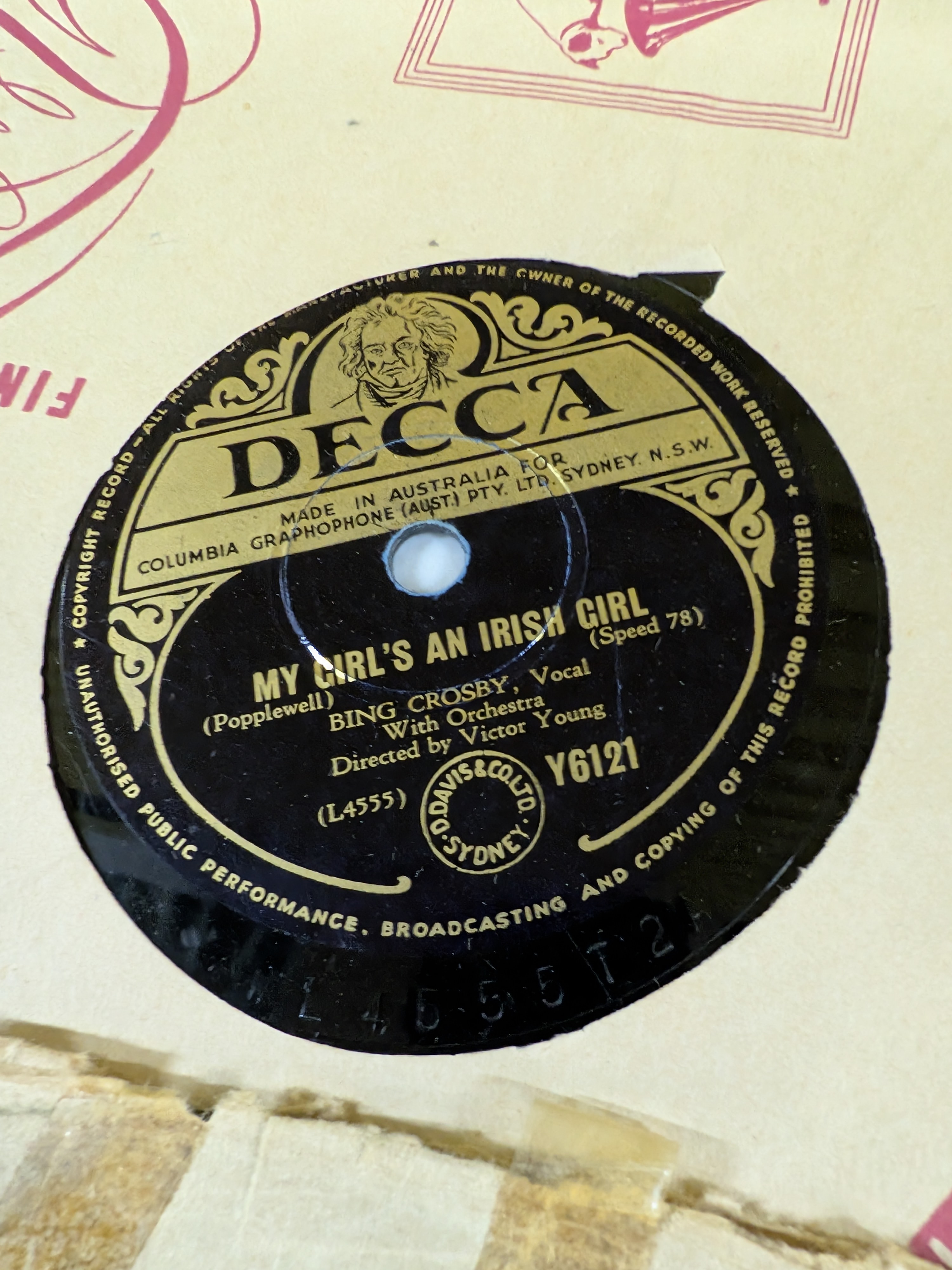 Lot of Vintage 78 Records including Jazz, Blues, Rock and Classical featuring MGM, Decca, Harry James, Glenn Miller... — Lot 034, photograph 3