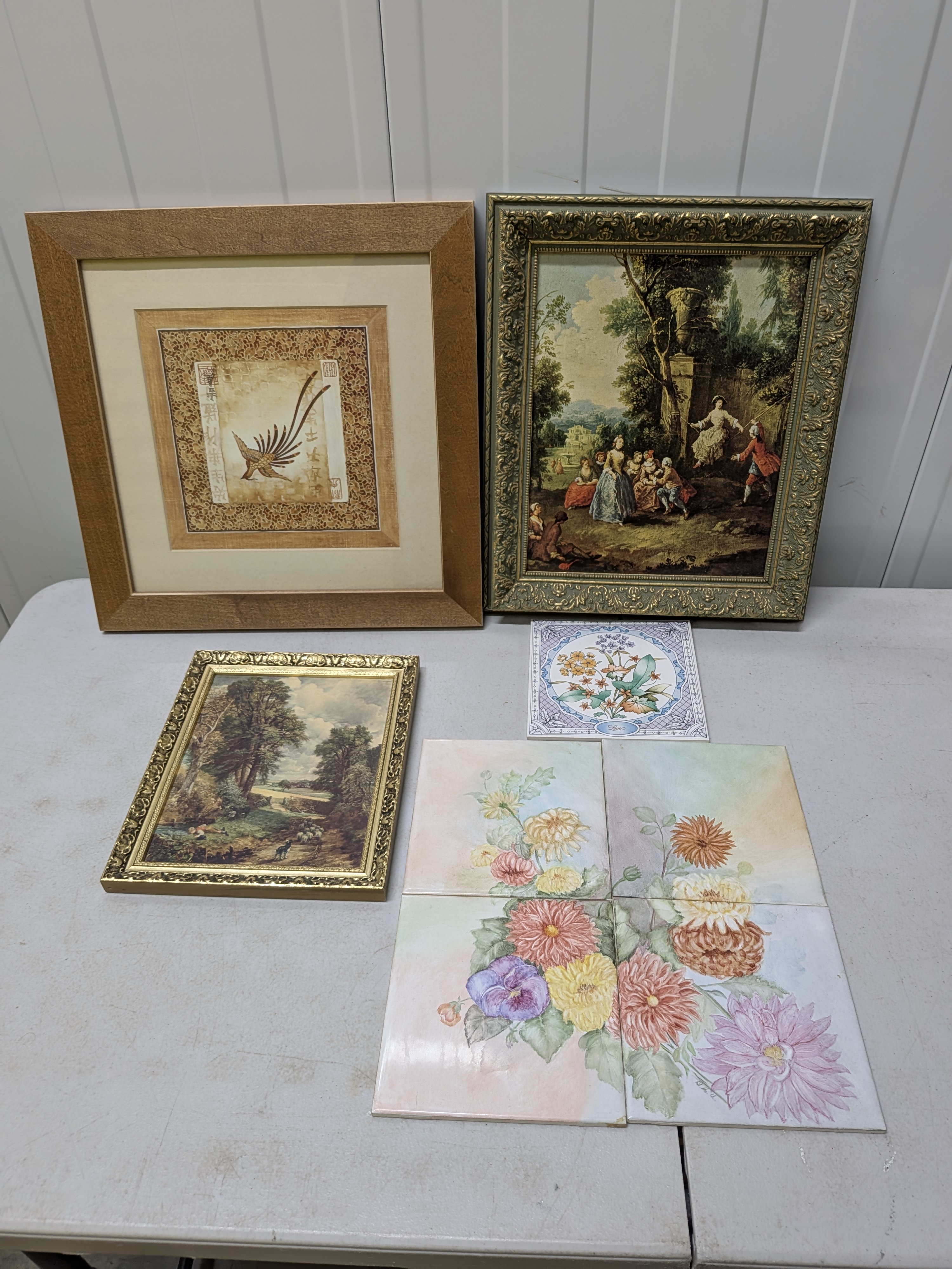 Lot of Decorative Art Prints and Ceramic Tiles — Lot 036