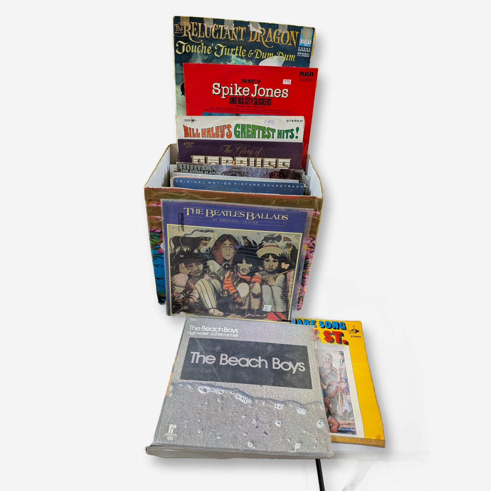 Lot of Assorted Vintage Vinyl LPs including The Beatles, The Beach Boys, Bill Haley... — Lot 037