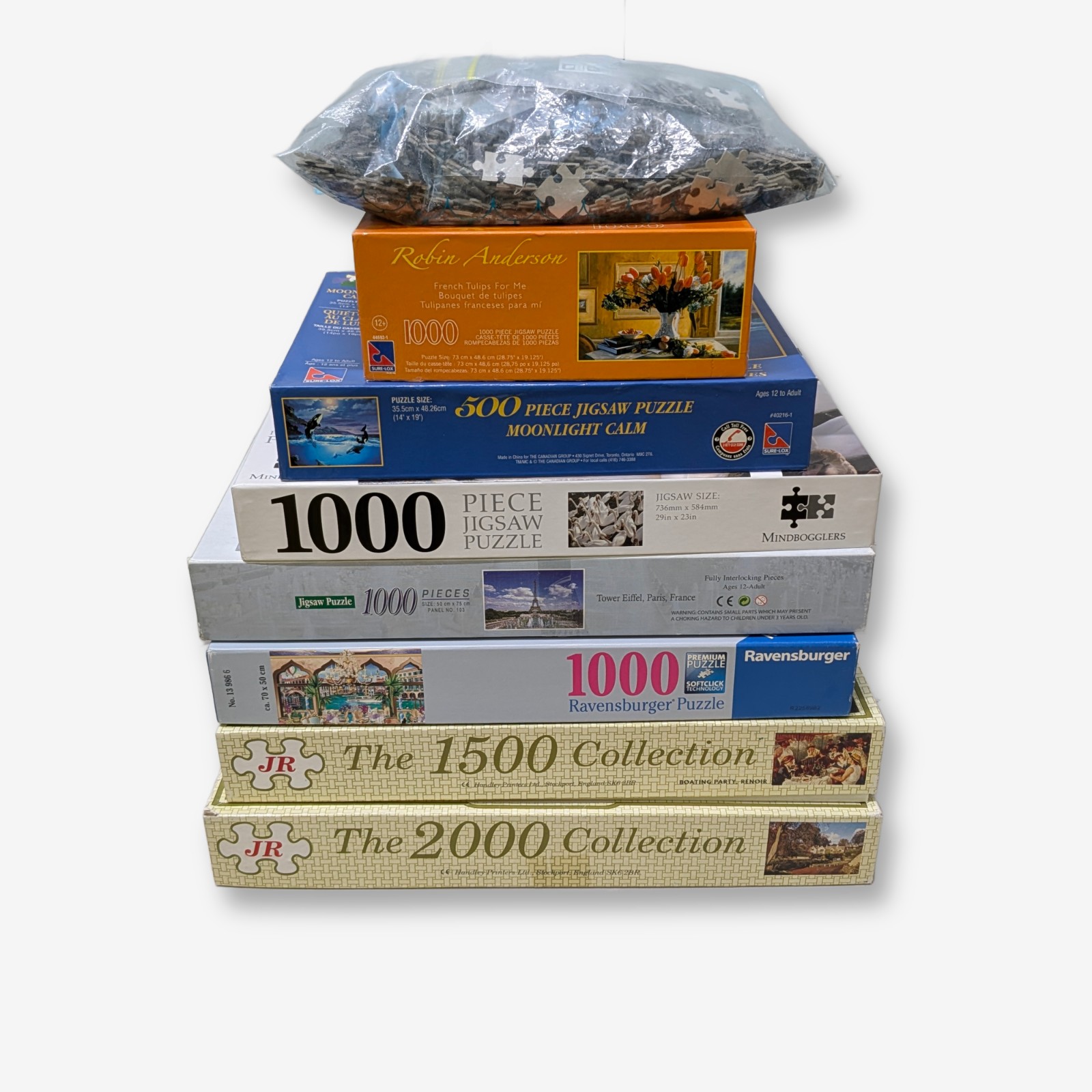 Lot of Seven Assorted Jigsaw Puzzles — Lot 039