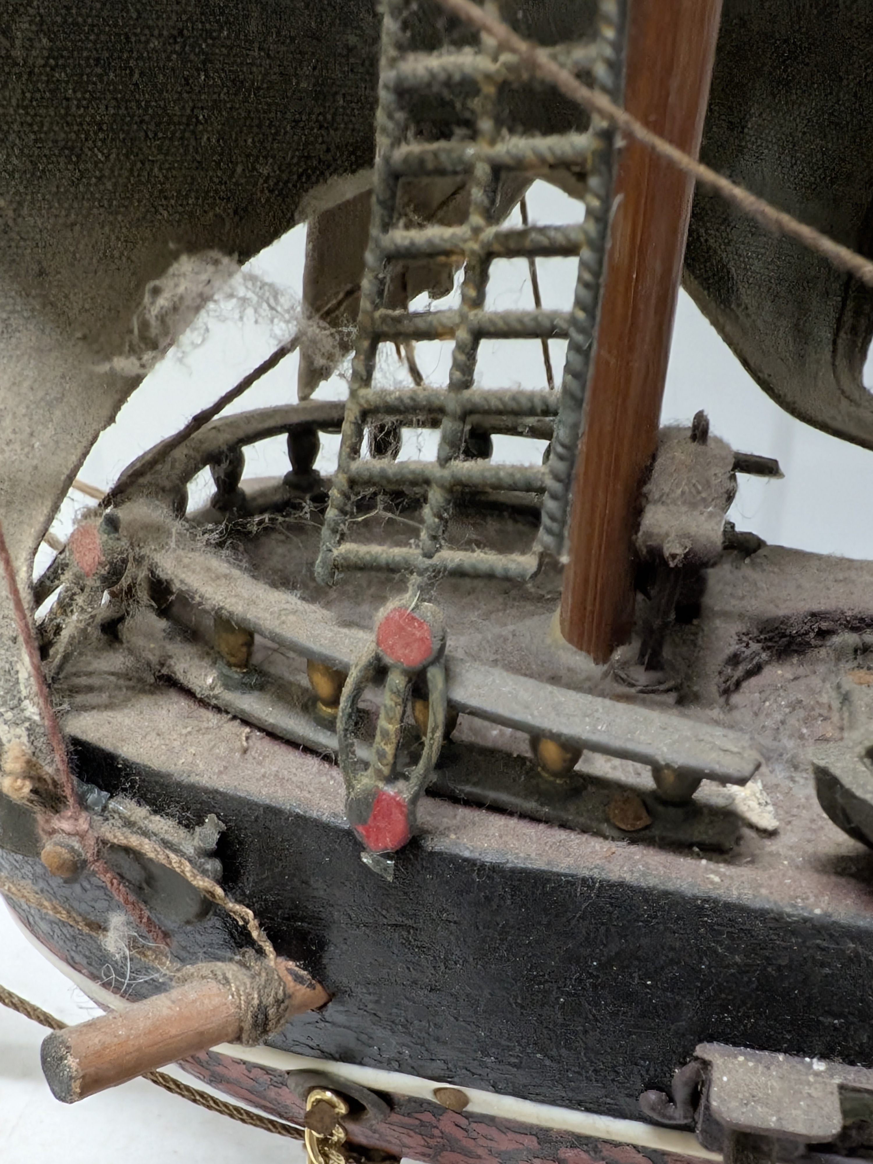 Vintage Wooden Model Ship, 'Spanish Frigate' — Lot 045, photograph 7