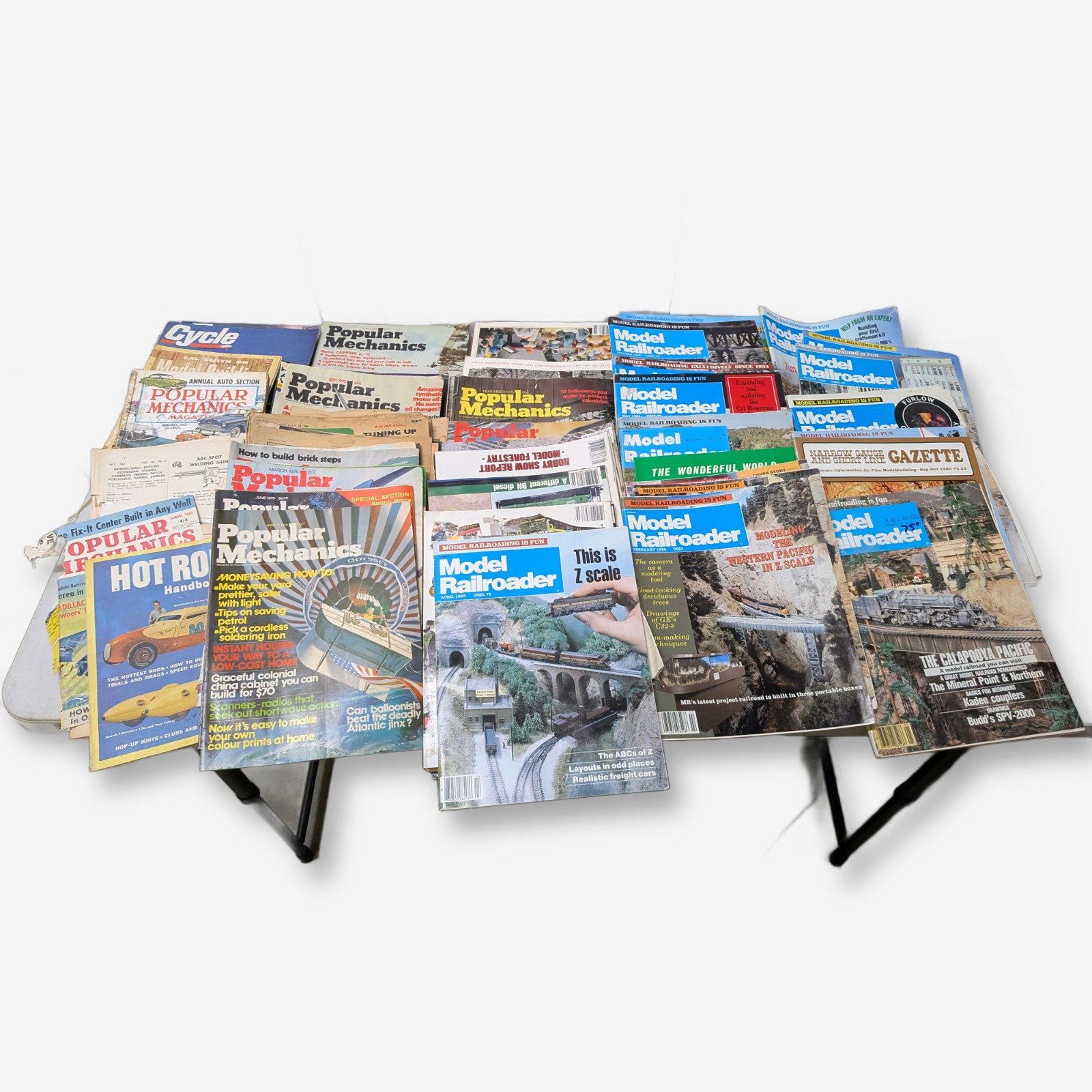 Collection of Vintage Popular Mechanics, Model Railroader, and Hot Rod Magazines — Lot 047