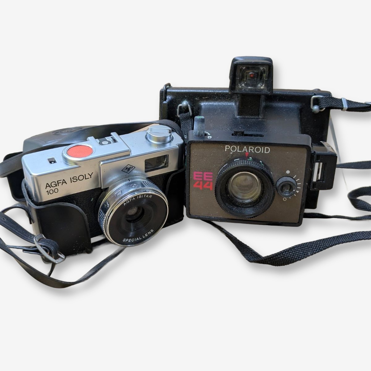 Lot of Two Vintage Film Cameras: Agfa Isoly 100 and Polaroid EE44 — Lot 052