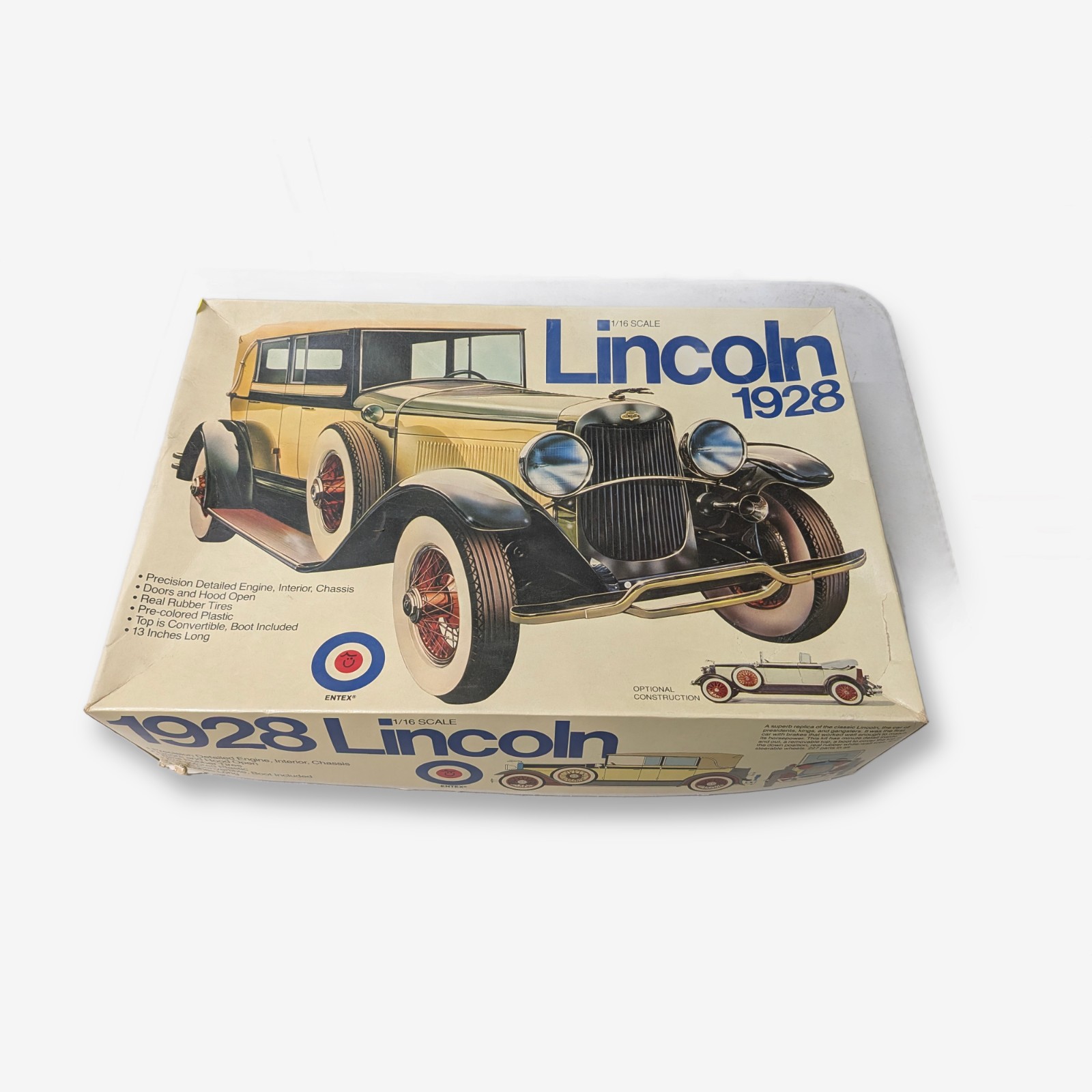 Entex 1928 Lincoln 1/16 Scale Model Car Kit — Lot 068