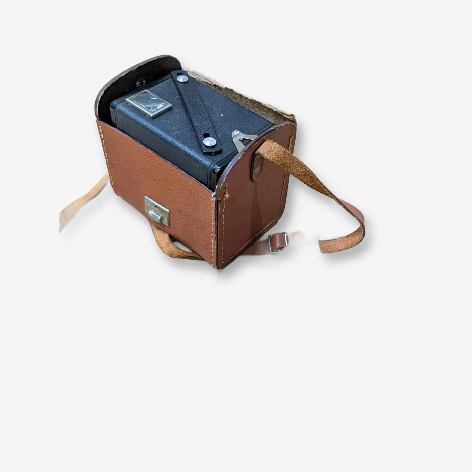 Vintage Kodak Brownie Flash II Camera with Leather Case — Lot 069, photograph 2