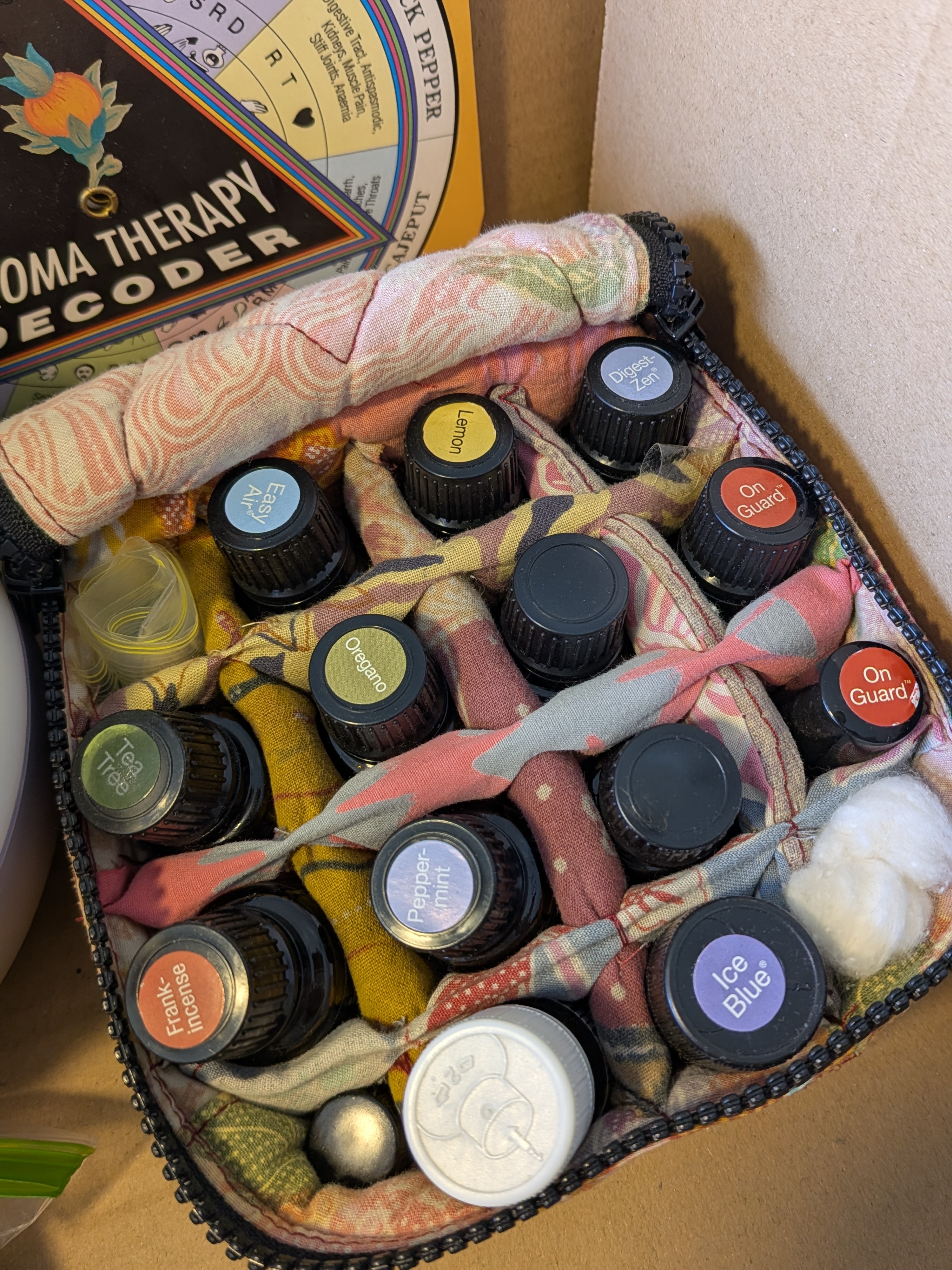Lot of doTERRA Essential Oils and Diffuser with Sundries — Lot 082