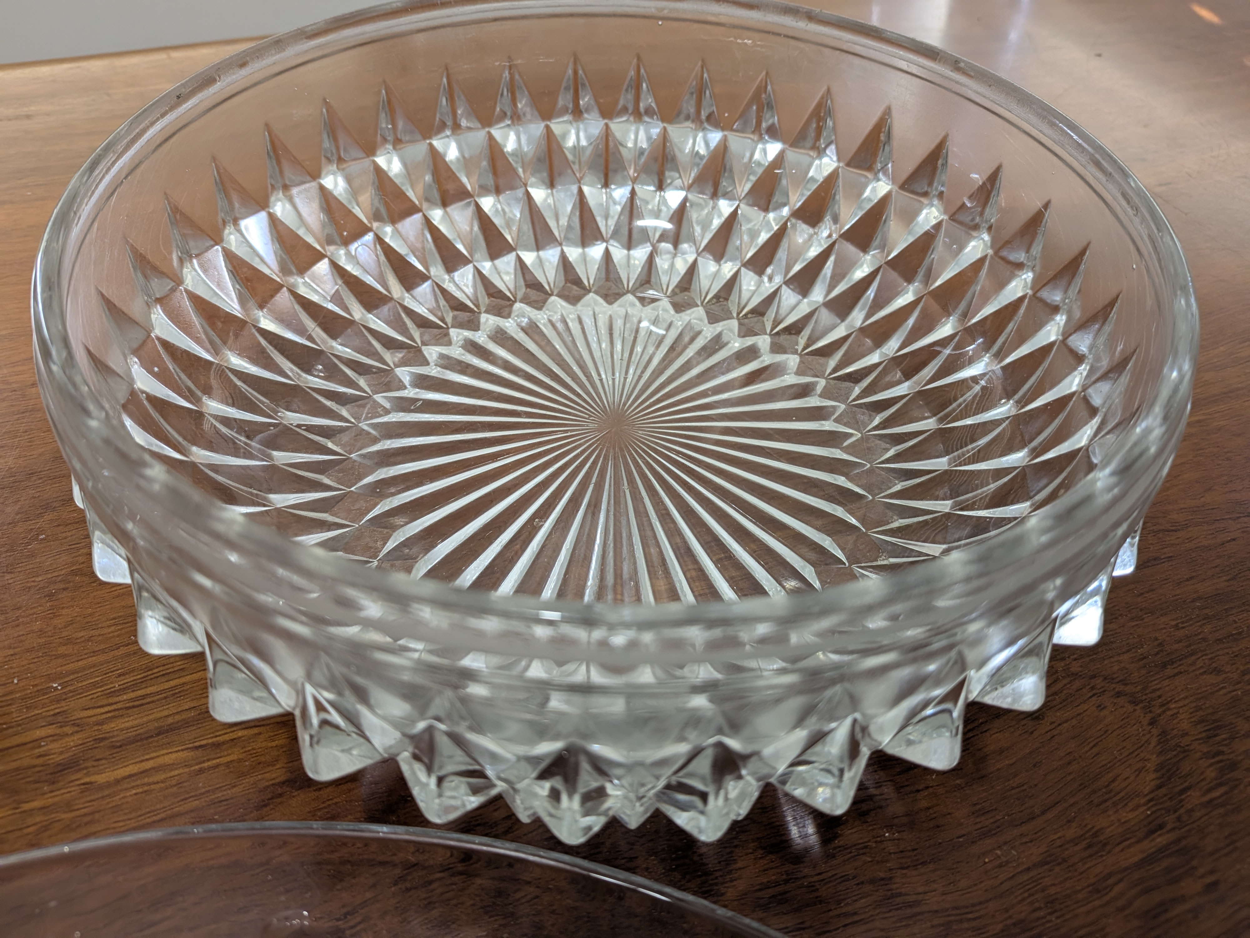 Vintage Pressed Glass Serving Dishes and Bowls, Set of Five — Lot 093, photograph 6