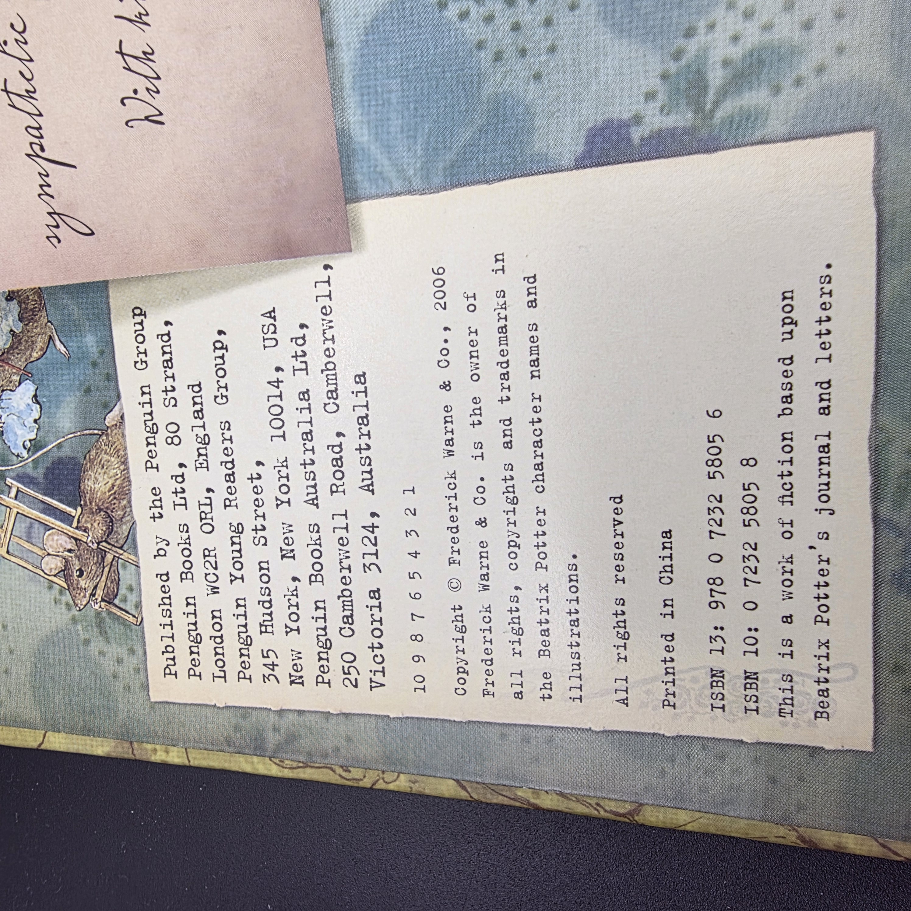 A Journal by Beatrix Potter (Illustratorin) (Hardcover, 2006) Diaries — Lot 110, photograph 3