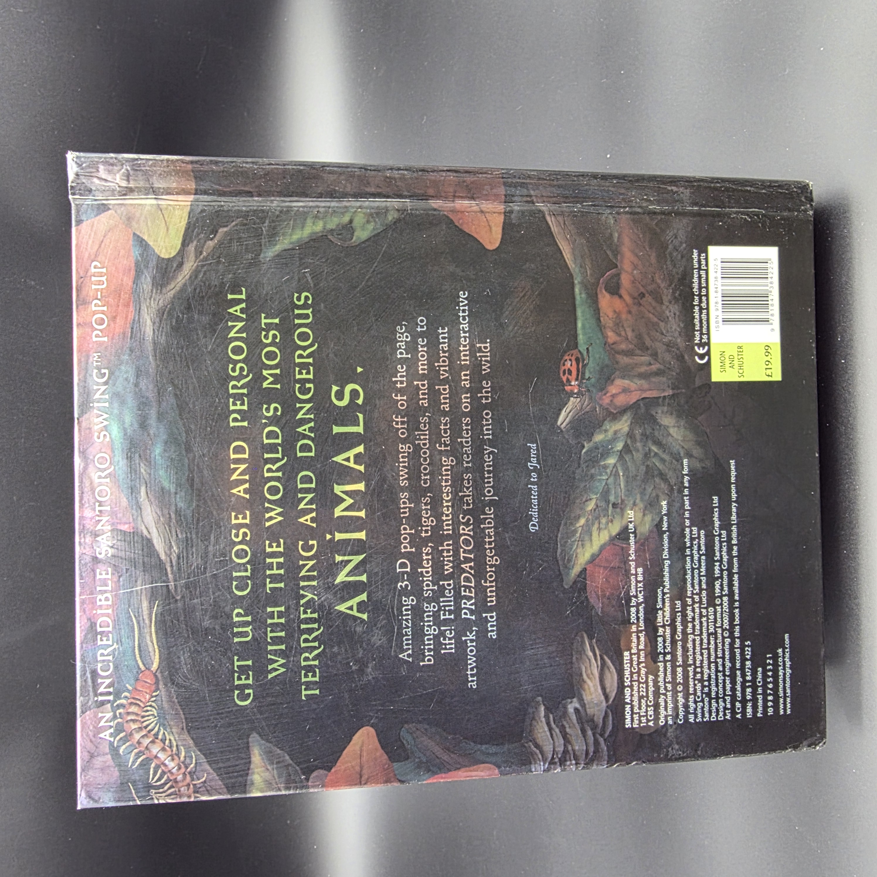 Predators by Lucio Santoro, Meera Santoro (Hardcover, 2008) 3D Pop-Up Juvenile — Lot 030, photograph 8