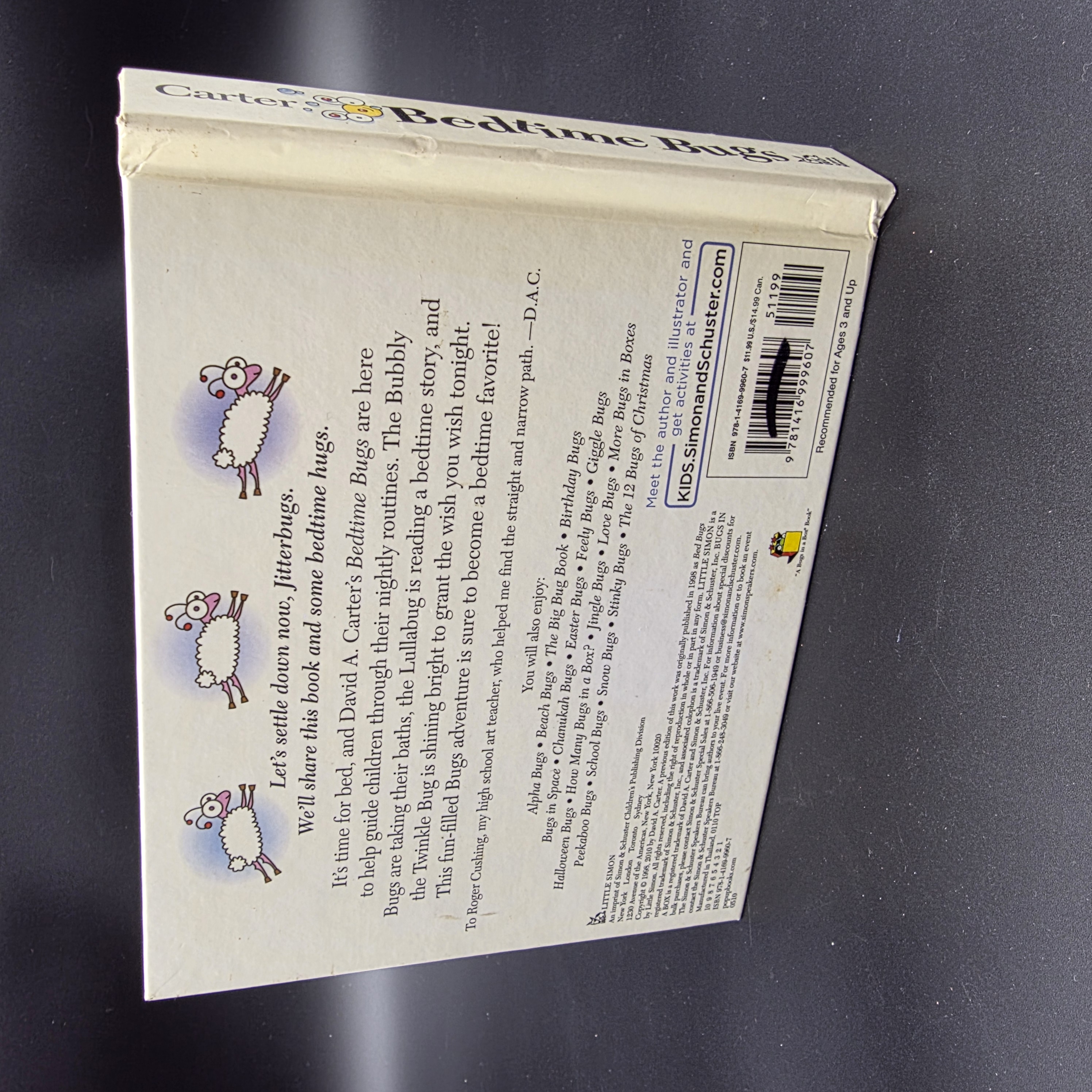Bedtime Bugs A Pop-up Good Night Book by David A. Carter (Board book, 2010) Todd — Lot 046, photograph 8