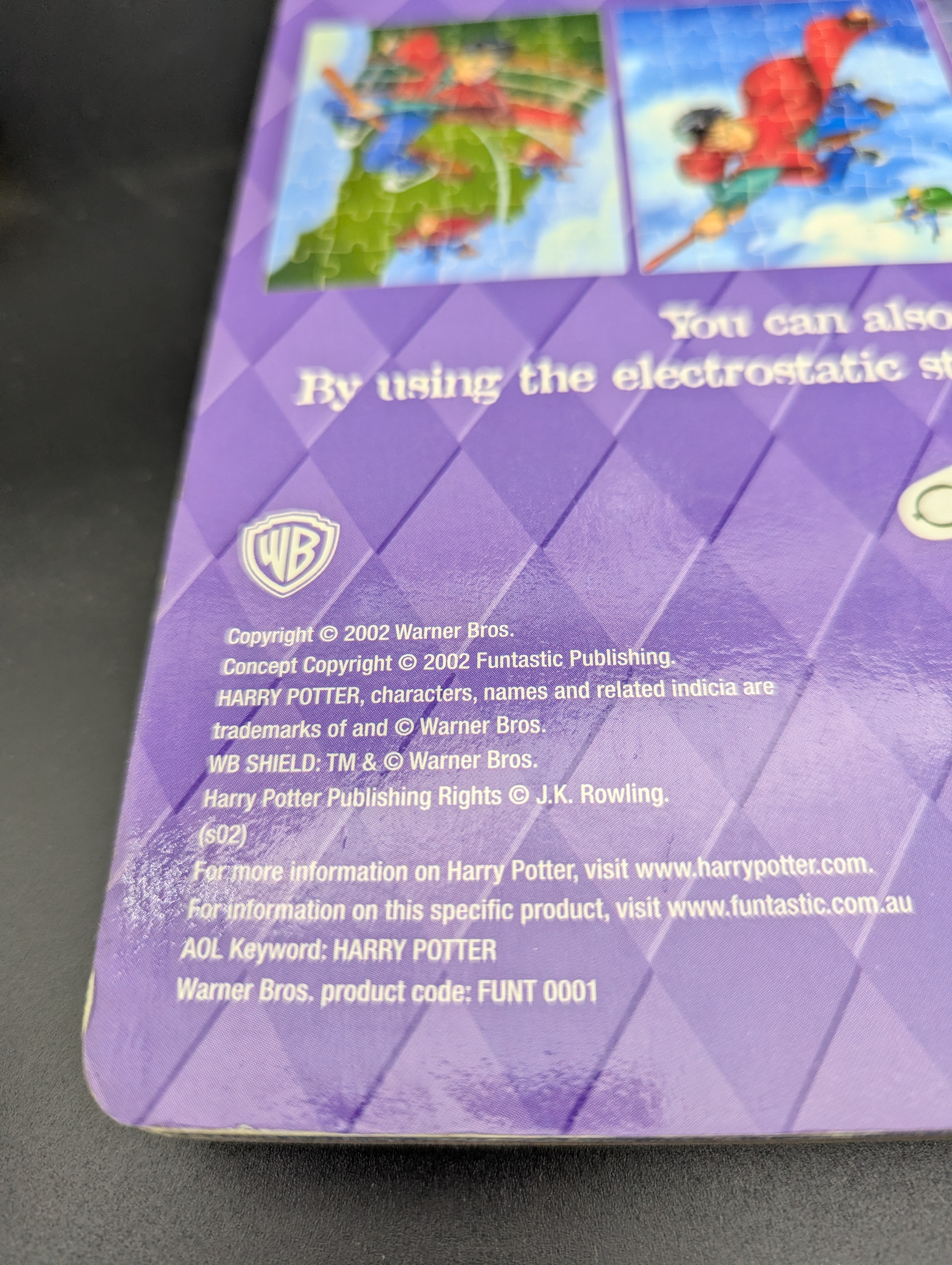 Harry Potter Jigsaw Book with Stickers by Funtastic Publishing (Hardcover, 2002) — Lot 076, photograph 8
