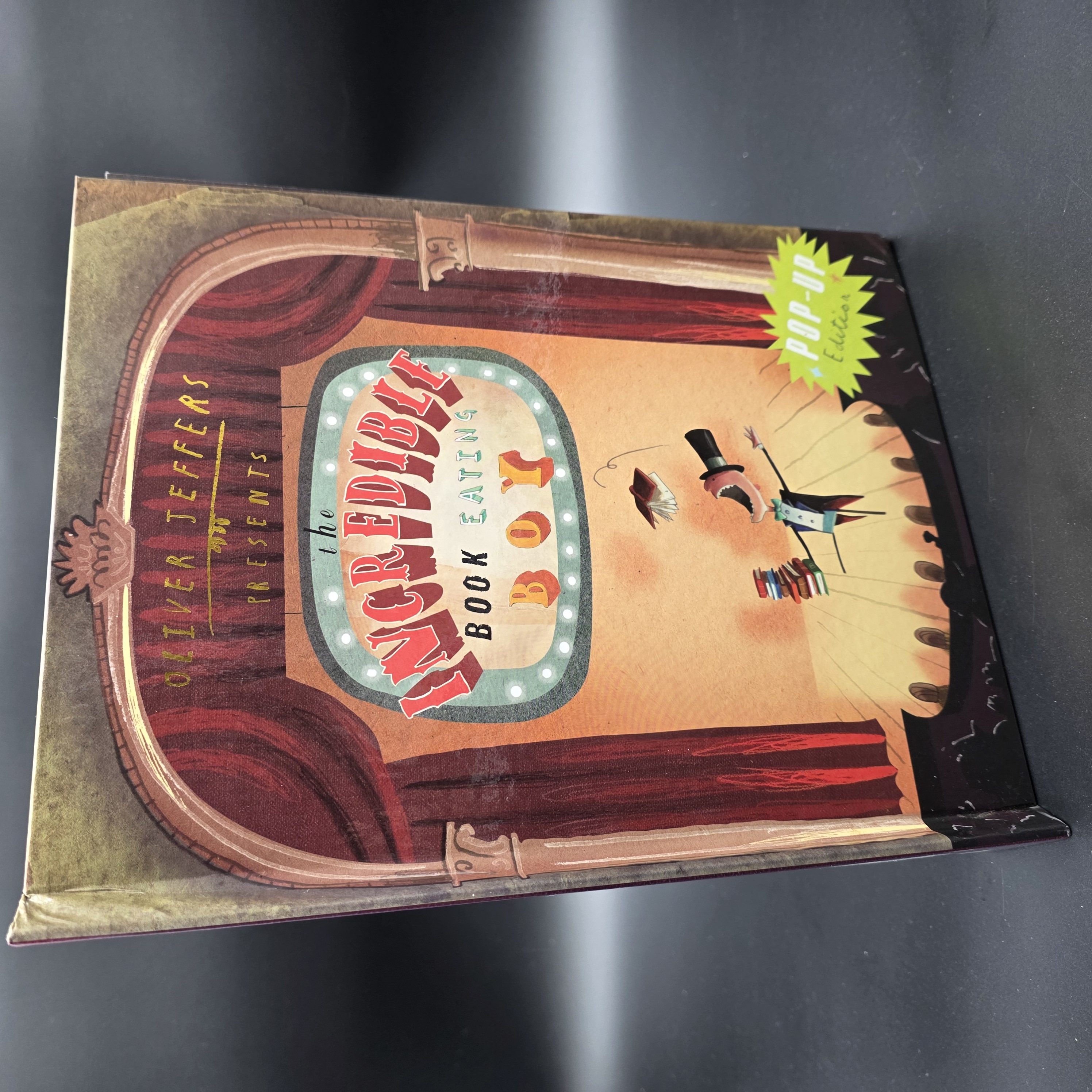 The Incredible Book Eating Boy: Pop-Up Book by Oliver Jeffers (Hardcover, 2009) — Lot 084, photograph 1