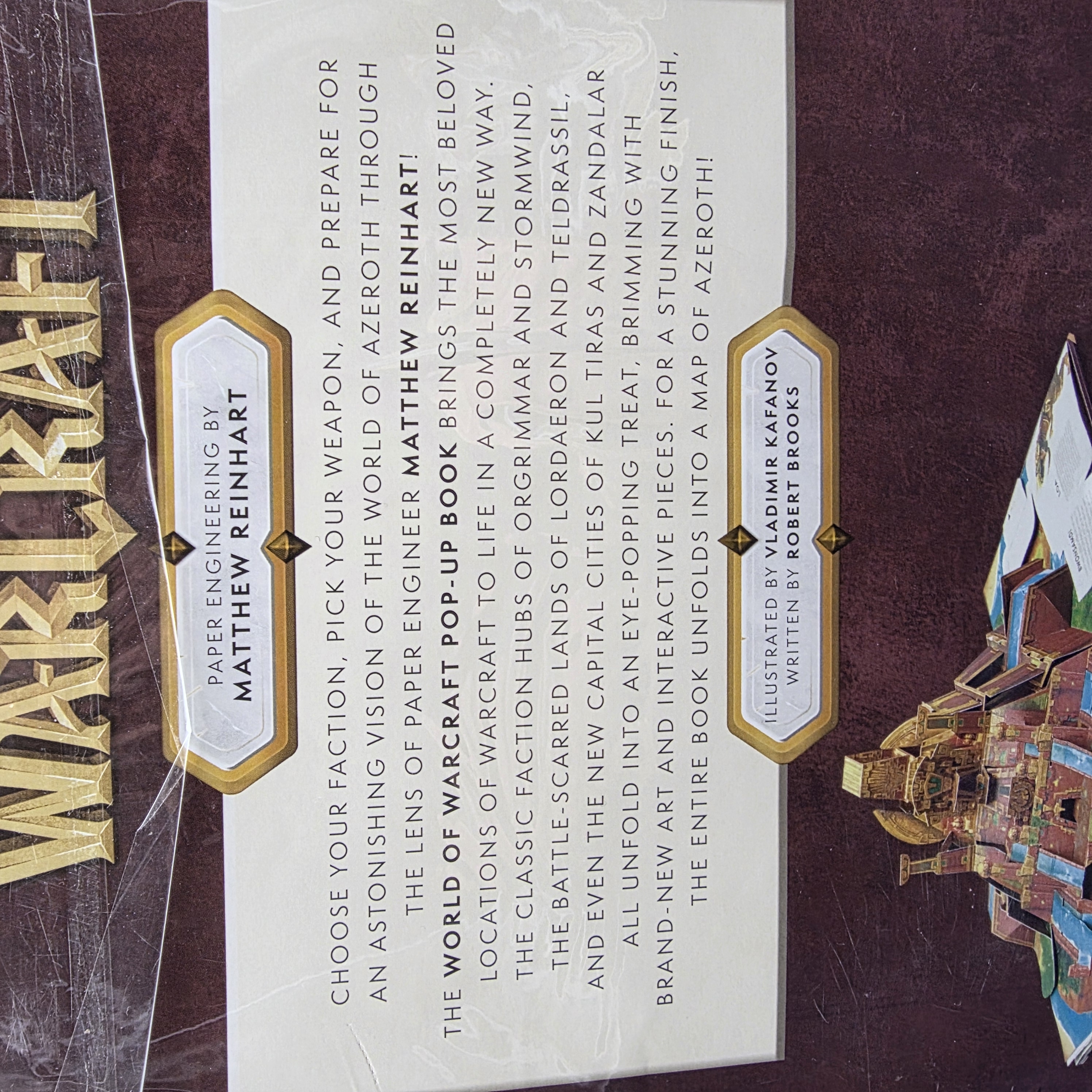 The World of Warcraft Pop-Up Book by Matthew Reinhart (Hardcover, 2019) Blizzard — Lot 092, photograph 4