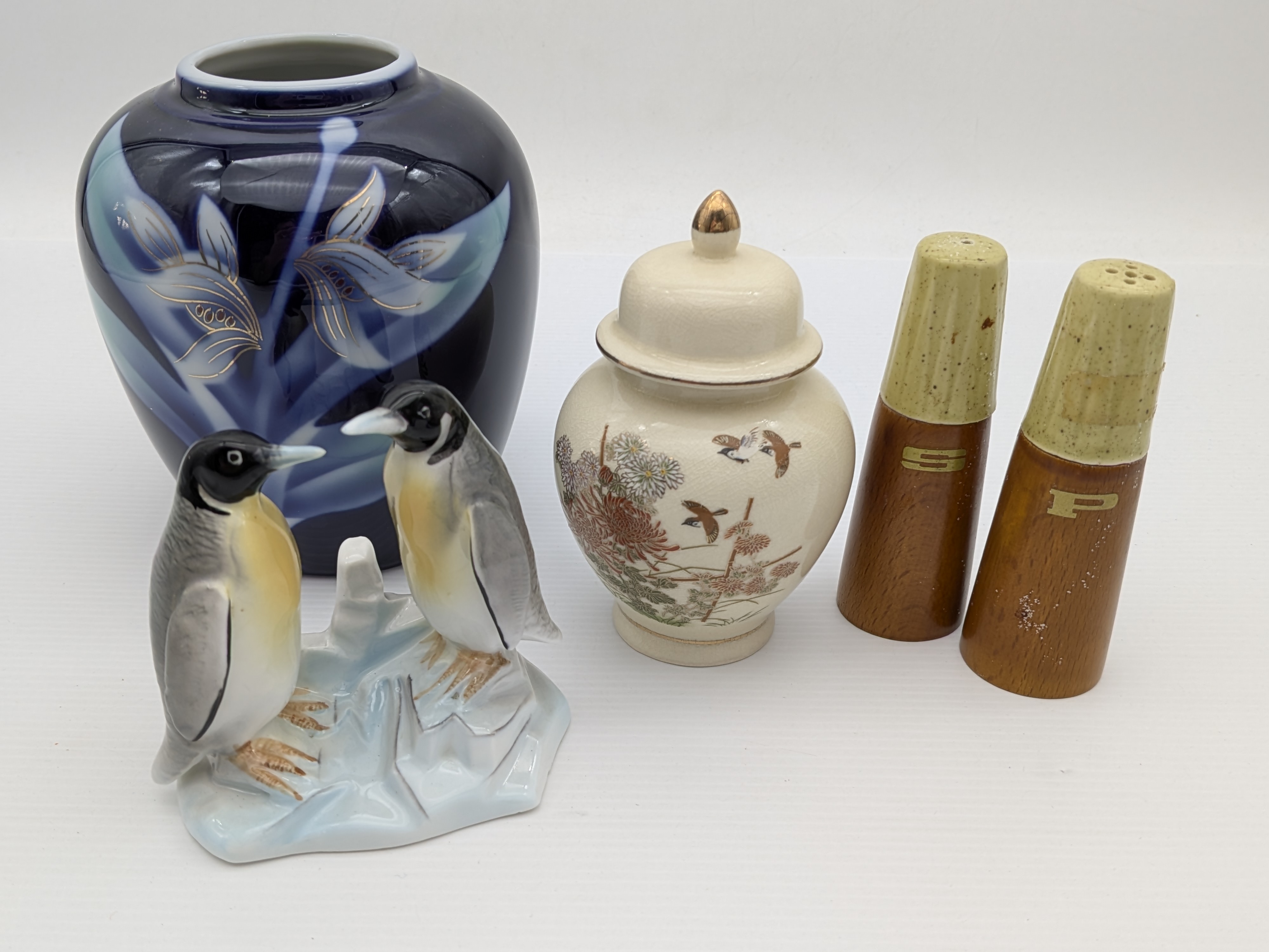 Lot of Assorted Vintage Japanese Ceramic Vases and Retro Salt & Pepper Shakers — Lot 018