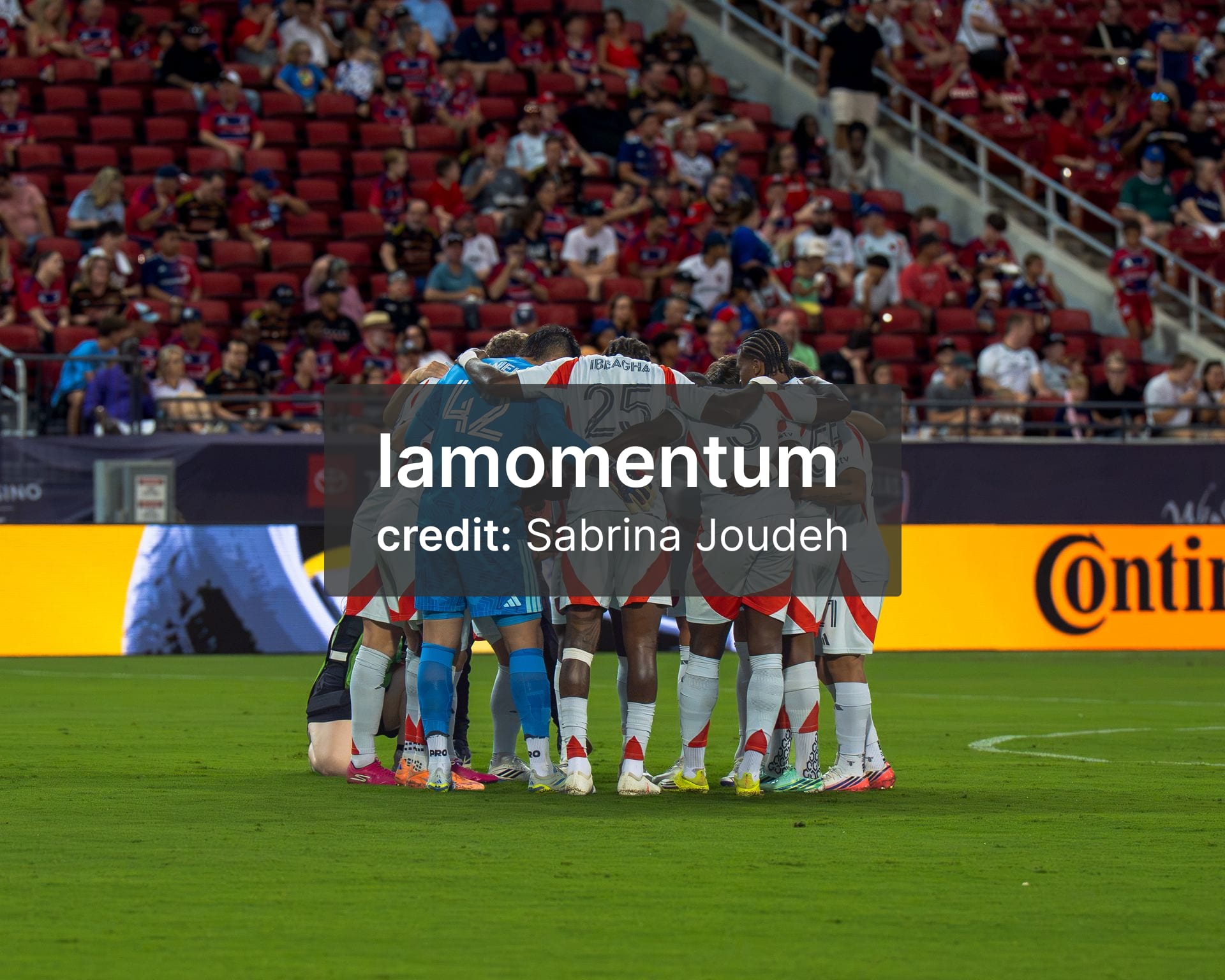 FC Dallas team huddle prior to the start of the match vs Austin FC