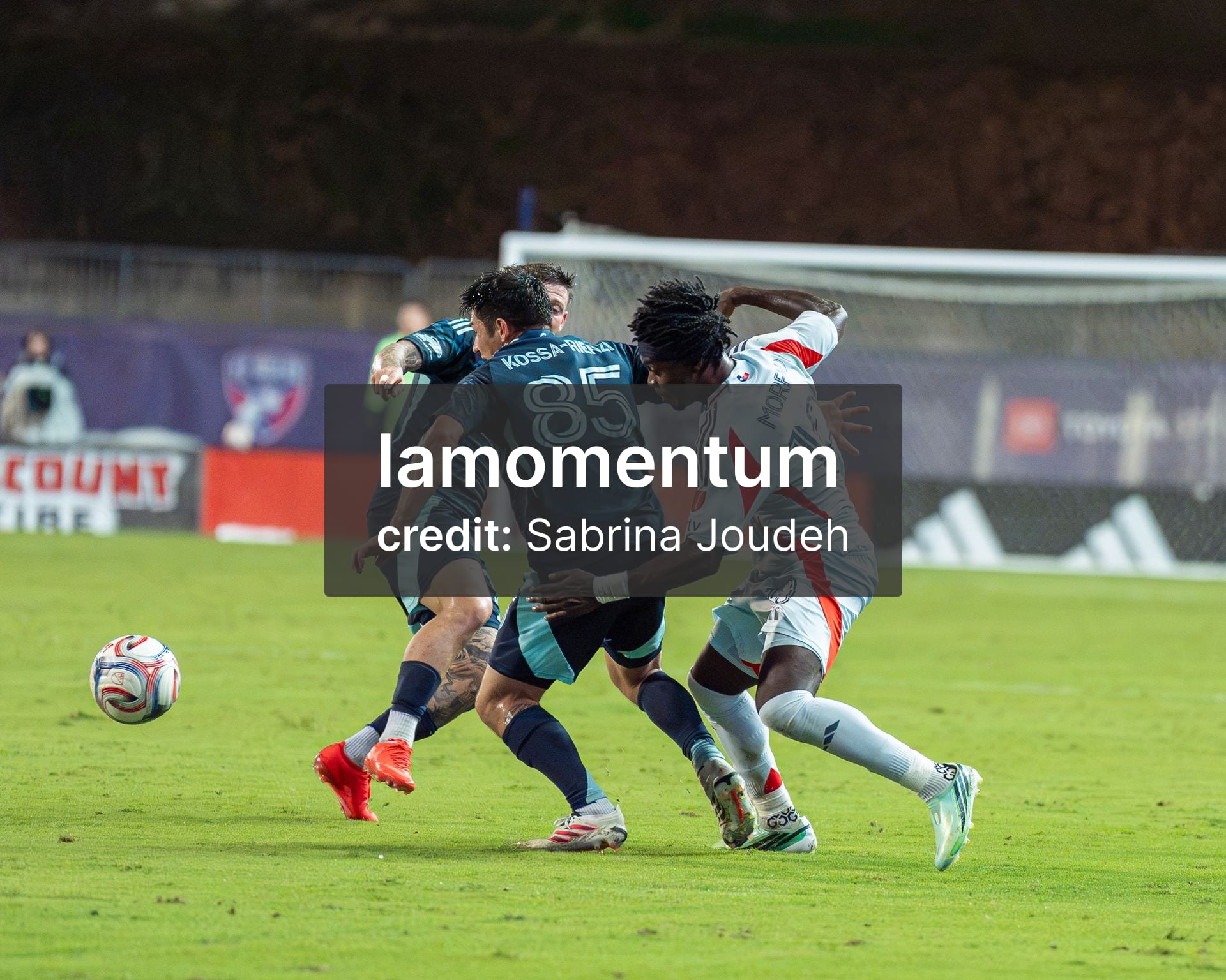 Santiago Moreno takes on Paul Arriola and Kalani Kossa-Rienzi