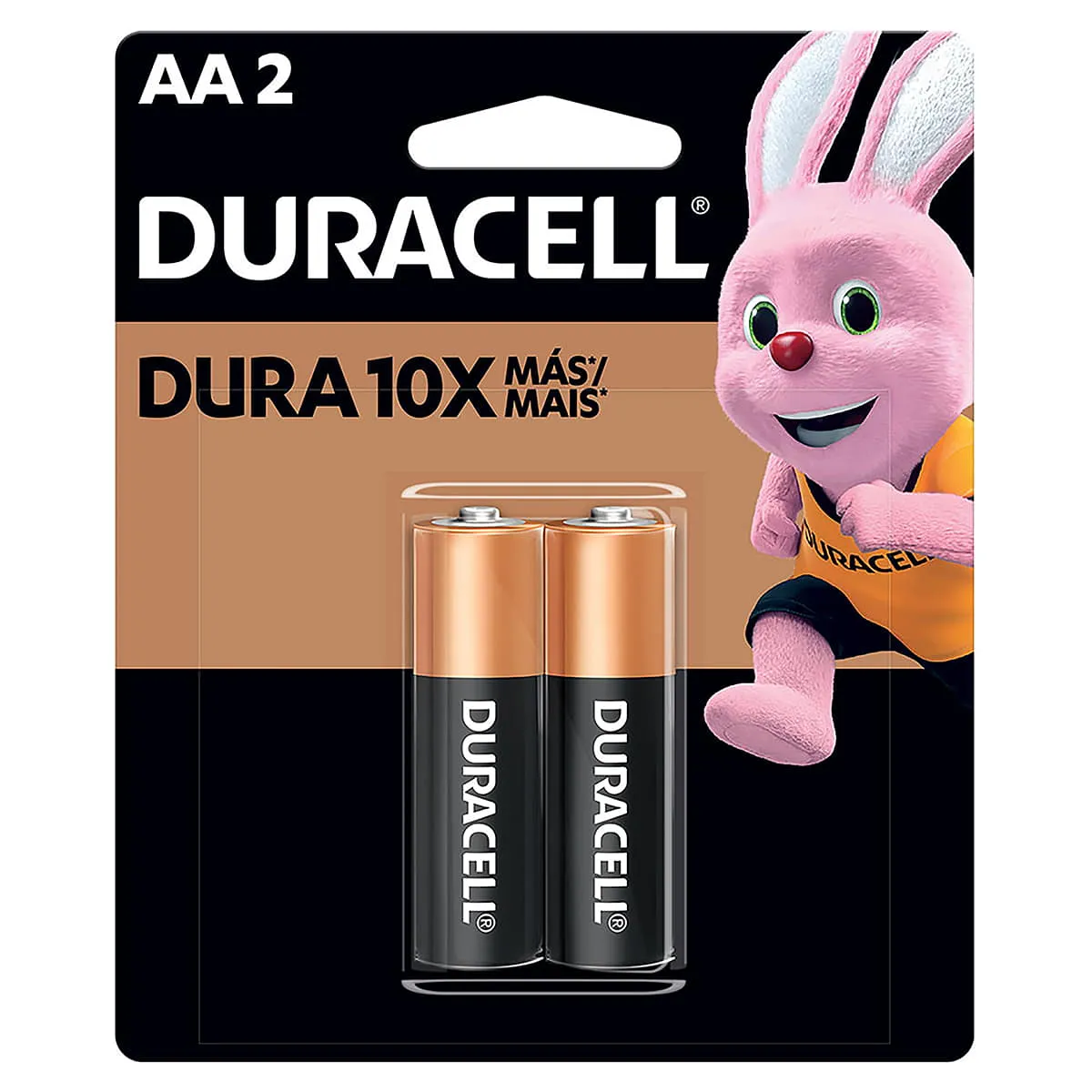 Pilha Eletrônica Alcalina AA Duracell (Cartela com 2 Unidades)