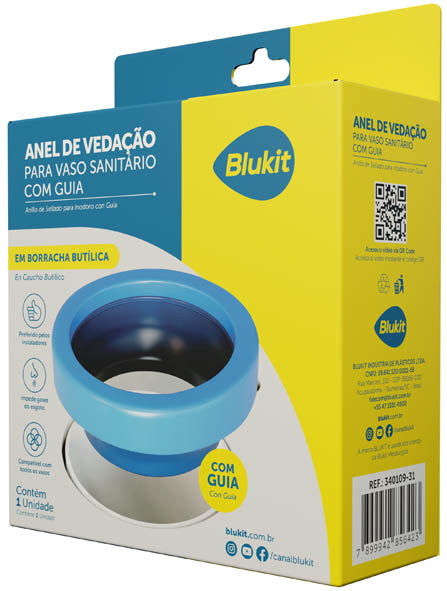 Anel de Vedação com Guia para Vaso Sanitário - Anel de Vedação com Guia para Vaso Sanitário