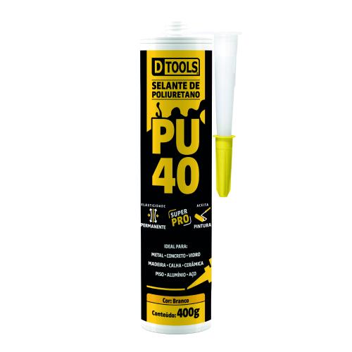 Selante Adesivo de Poliuretano PU40 Branco 400g Dtools - 15352