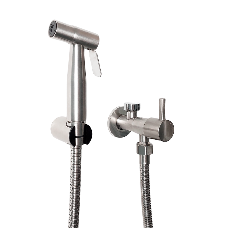 Ducha Higiênica com Derivação e Suporte Inox 120cm - 120cm