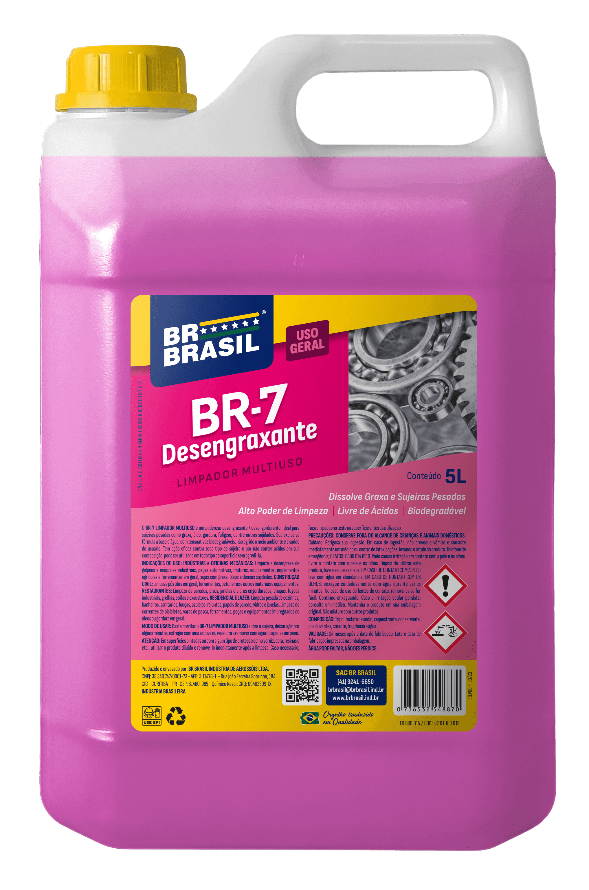 Desengraxante BR-7 5 Litros BR Brasil