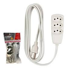 Extensão Elétrica 5 Metros 10A 3 Tomadas Luster
