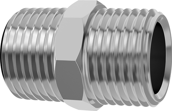 Niple Cromado de 1/2" BSP em Liga de Cobre Blukit