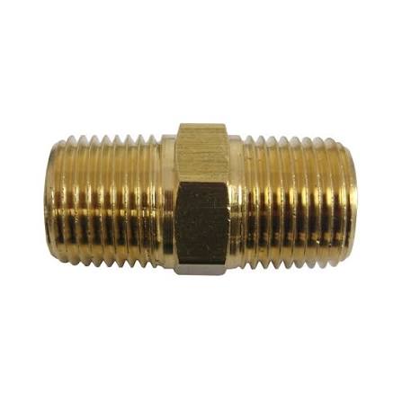 Niple Duplo de Latão 1/2" Rosca BSP