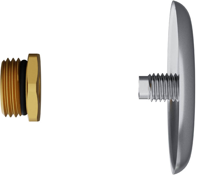 Plug de Latão com Canopla Cromada de 1/2" sem Prolongador Blukit (ref. 171115)