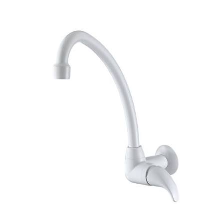 Torneira de Cozinha Parede Bica Móvel Branca Fortti F56 1168