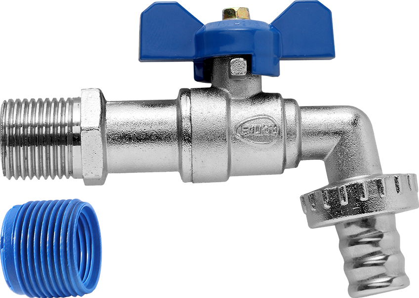 Torneira de Esfera para Jardim de 1/2" com Borboleta Blukit (ref. 190124)