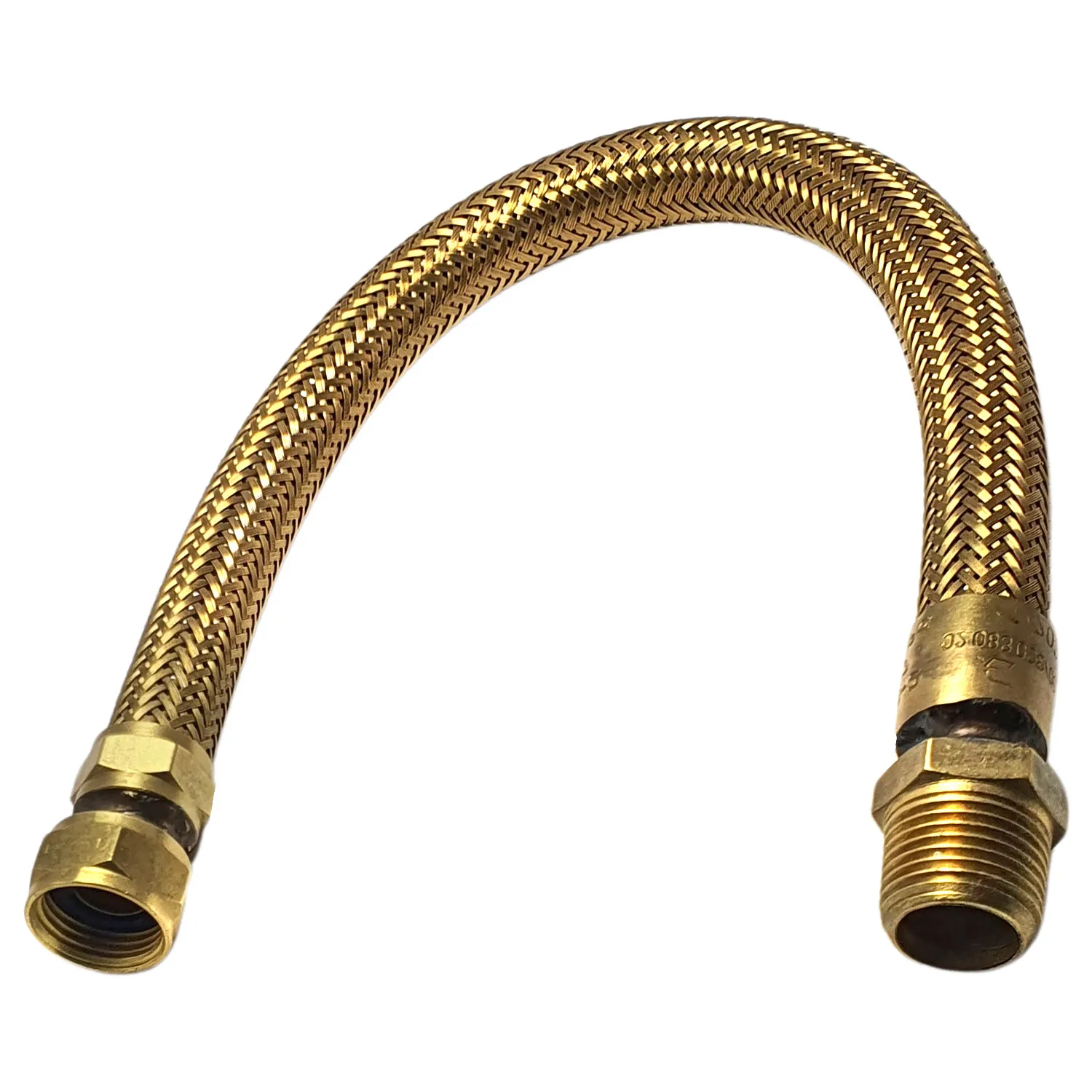 Tubo Flexível para Gás em Tombak Macho e Fêmea 1/2" 40cm Maqenge - 40cm