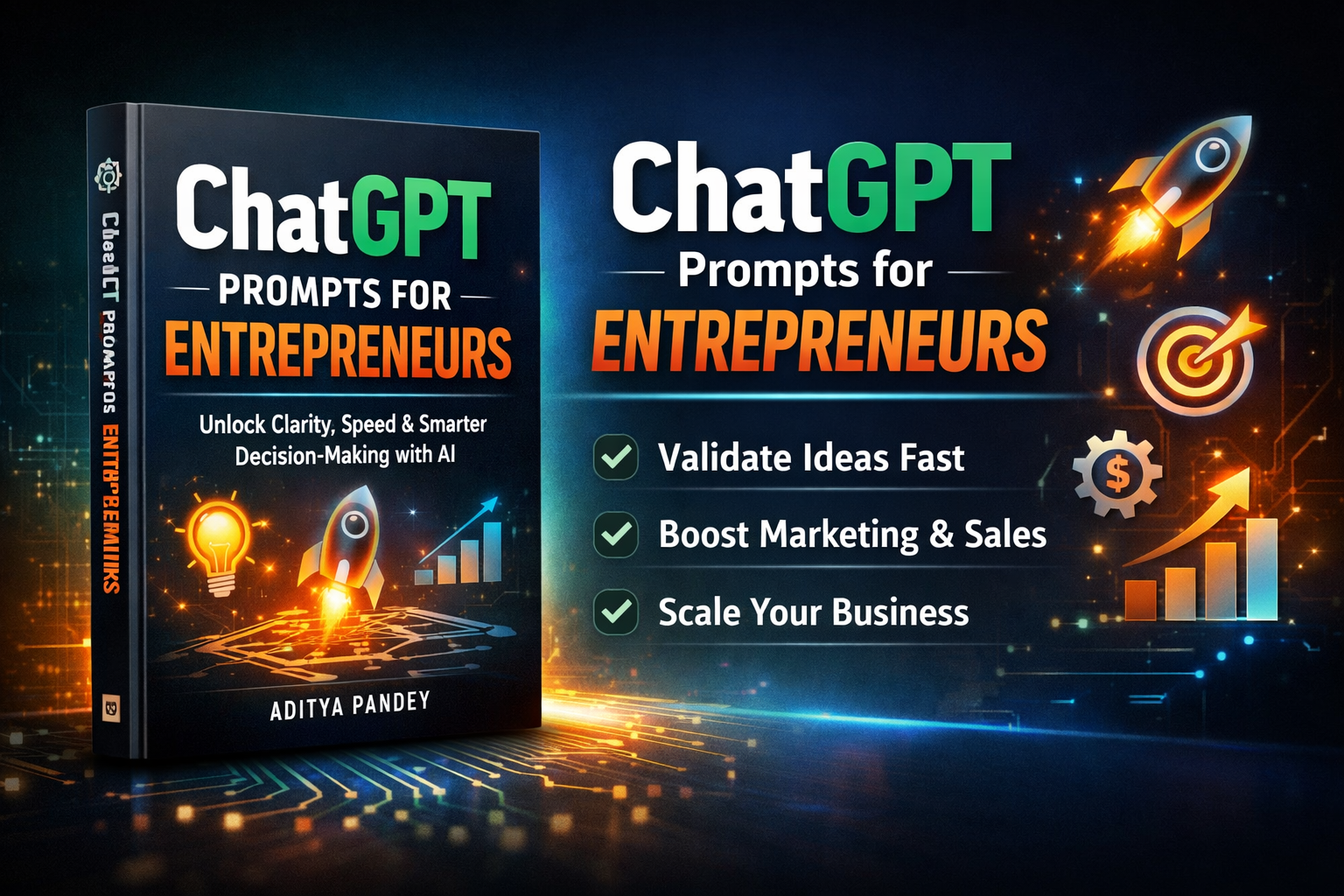 ChatGPT Prompts for Entrepreneurs – 30+ High-Impact AI Prompts to Launch, Grow & Scale Faster