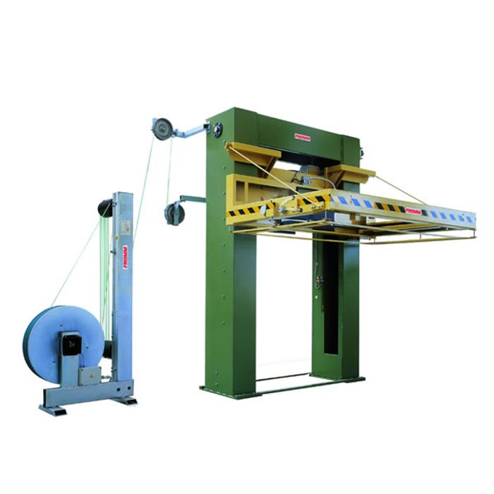 Máquina de cintar horizontal com cinta plástica automática Máquina de cintar horizontal com cinta plástica automática