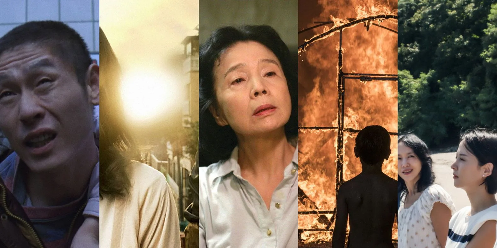 A still from Burning (2018), directed by Lee Chang-dong, used as a watch list header ahead of his Venice 2026 return with Possible Love