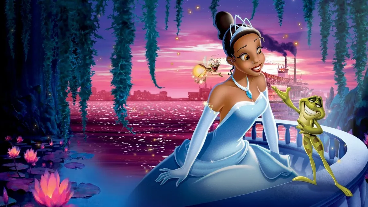 The Princess and the Frog (2009) Disney animated film backdrop featuring Princess Tiana