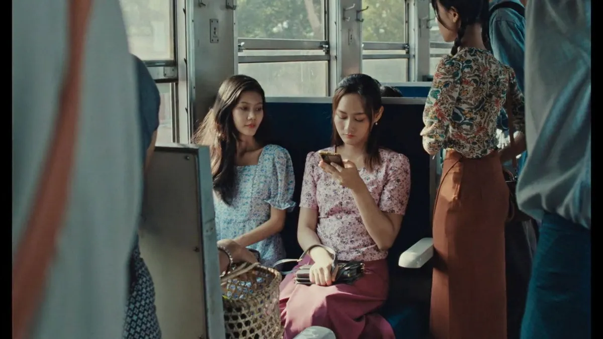 Still from Fruit Gathering (2026), Aung Phyoe's debut Myanmar feature about two young women at a Yangon textile factory, Crystal Globe winner at the 60th Karlovy Vary International Film Festival