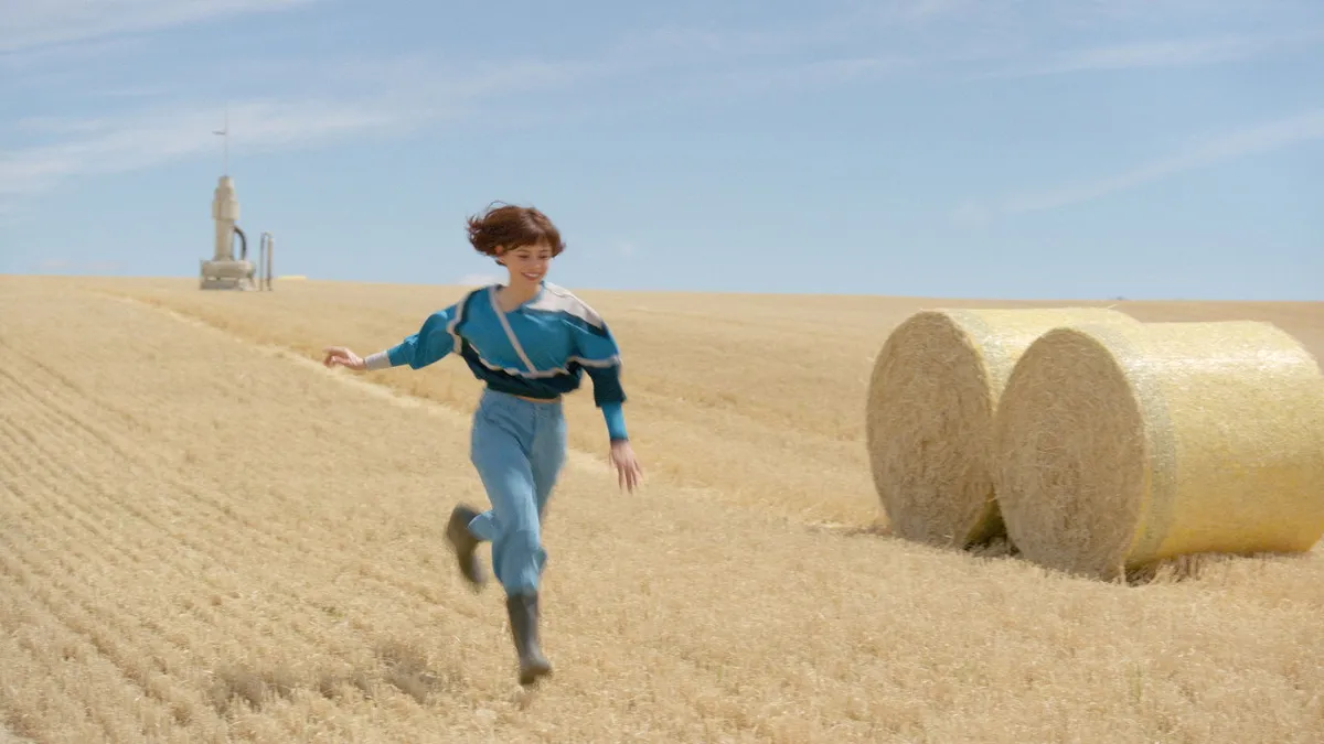 Jenna Ortega as Klara, an Artificial Friend robot, in a scene from Taika Waititi's Klara and the Sun, Sony Pictures 2026