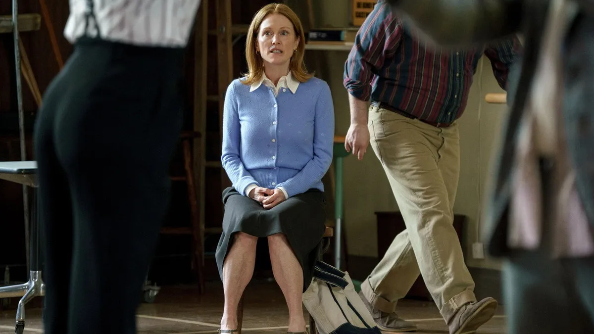 Jesse Eisenberg's The Debut (2026) starring Julianne Moore and Paul Giamatti, A24's community theater musical premiering at TIFF and BFI London Film Festival
